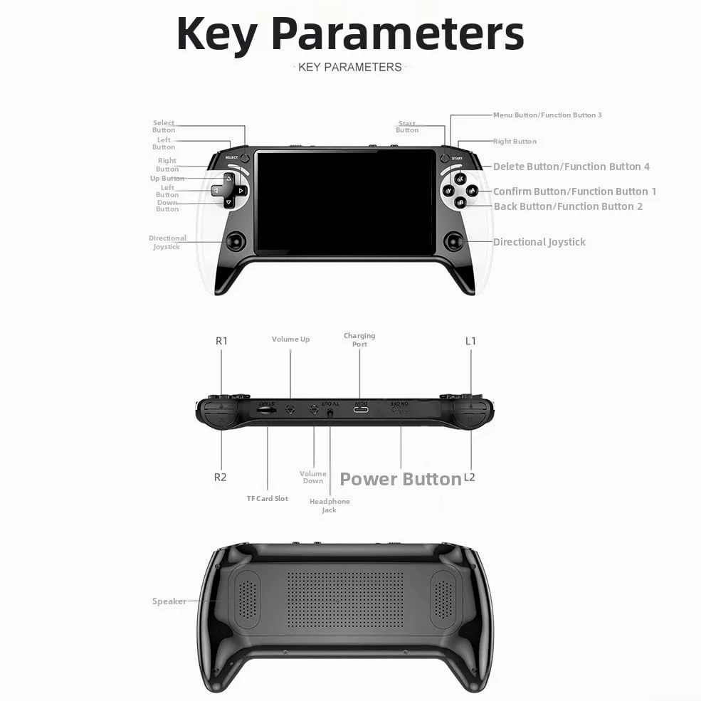 X9 Retro Console de jeu portable, écran IPS 5,5 pouces avec 6200 jeux classiques et support multi-émulateurs, compatible avec sortie TV et stockage extensible jusqu'à 32 Go