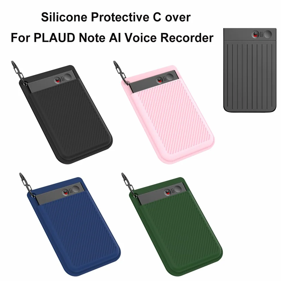 Coque en silicone pour PLAUD Note avec crochet et trou de charge