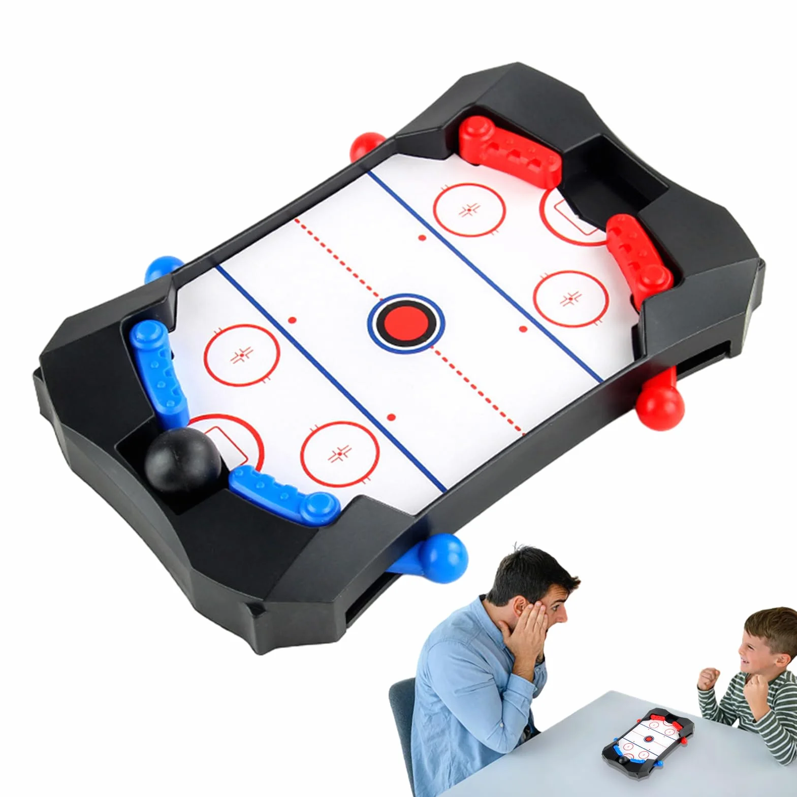 PRIMUZ Jeu de Hockey sur Table, Sport de Bureau, Rondelle Rapide pour Adultes et Amis
