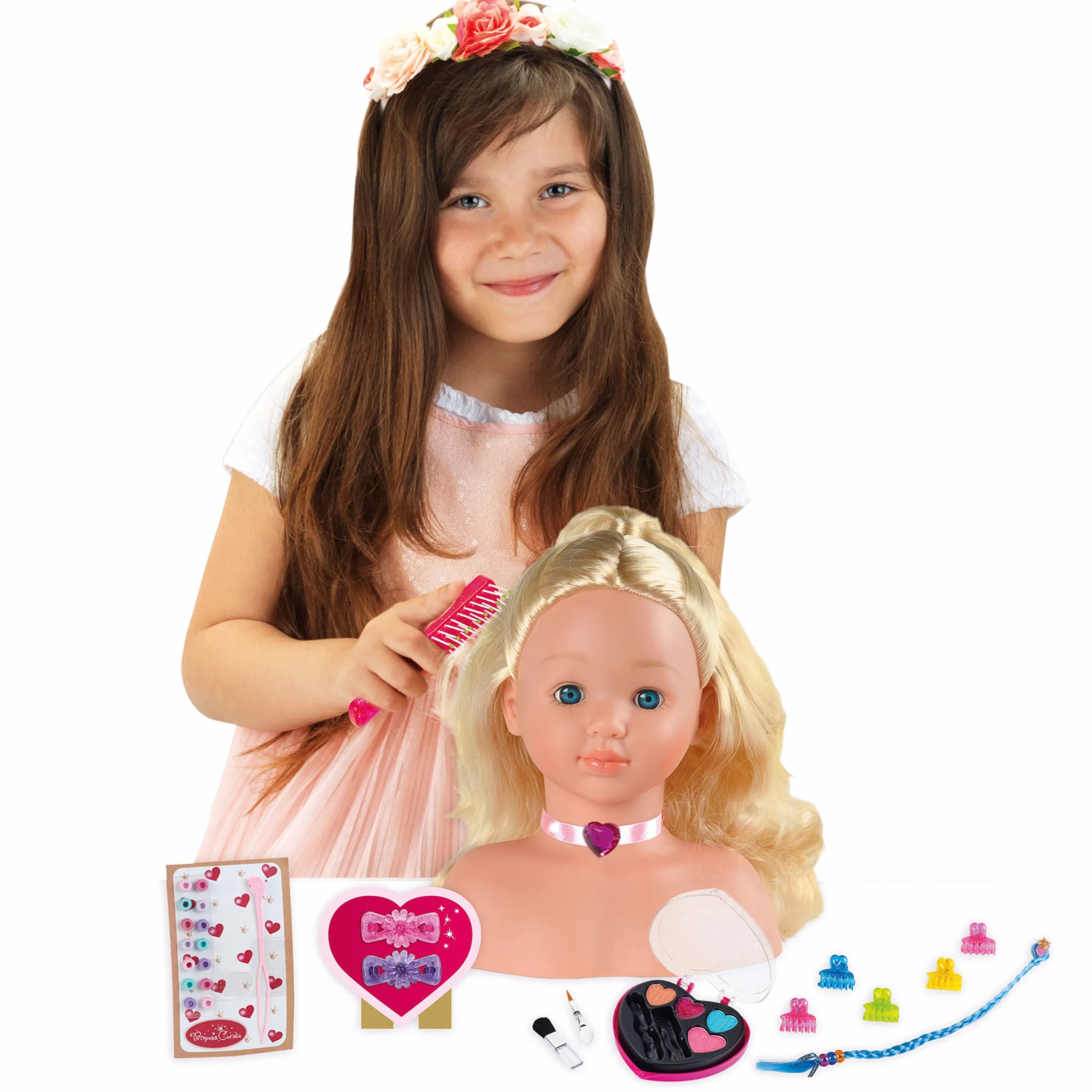 Theo Klein 5236 Princess Coralie Tête Coiffer et Maquiller Little Sophia Jouet Coiffure Maquillage Enfants 3+ ans