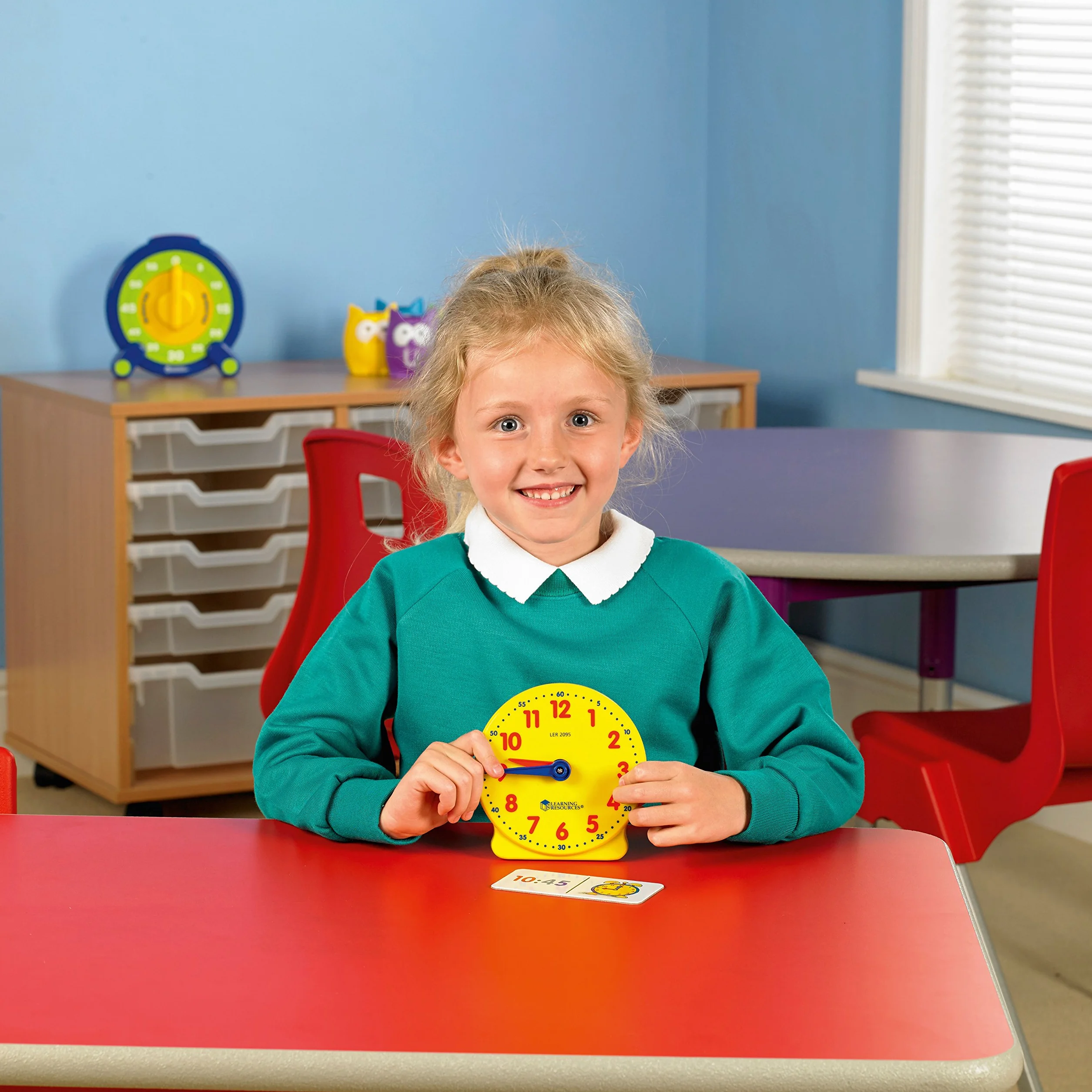 Learning Resources Horloge Montessori Jouet Éducatif Apprendre l’Heure Enfant 5+