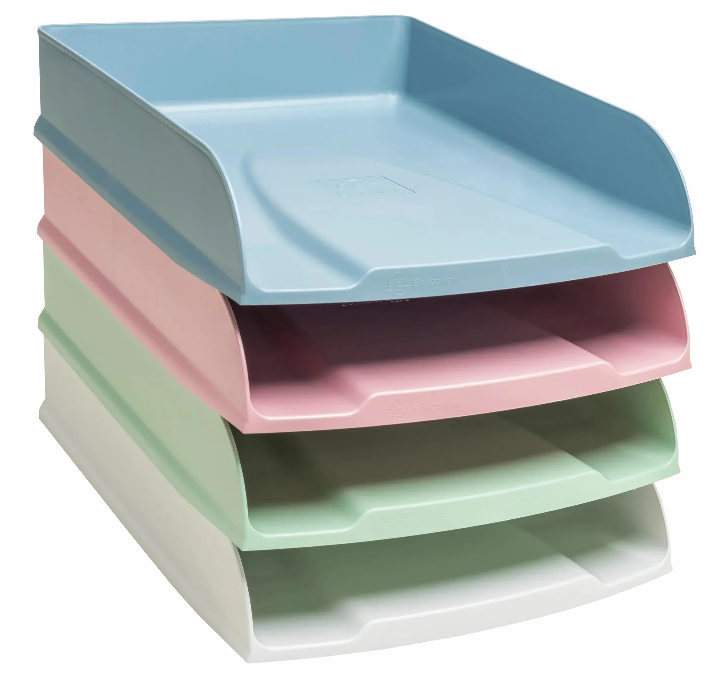 Exacompta Combo-Styli Lot de 4 Corbeilles à Courrier Couleurs Assorties