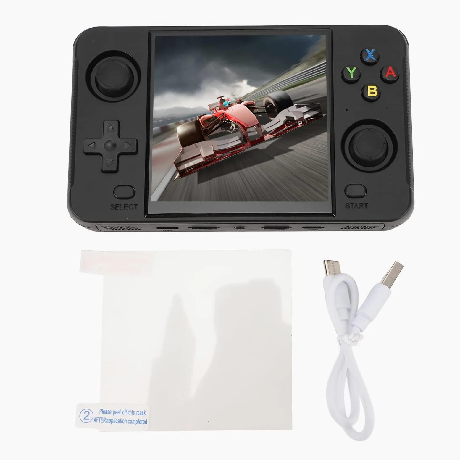 KIMISS Console de Jeu Portable Dua Stick avec écran IPS de 4 Pouces, Deux Cartes Mémoire, Batterie 4000mAh, Sortie TV HD, Prise en Charge sans Fil 2,4 GHz et Multijoueur en Ligne (Black)