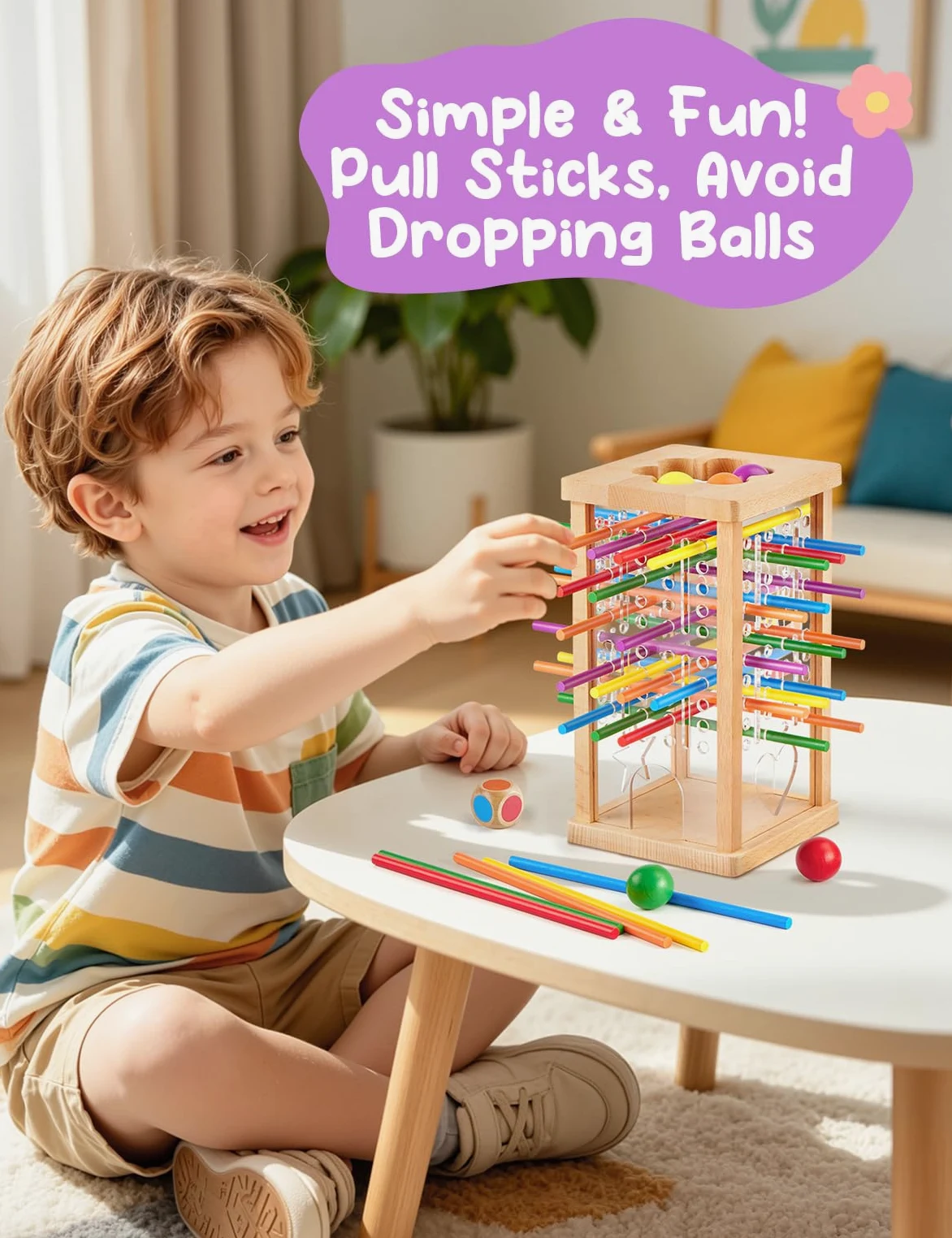 Montessori Jeu de société en bois pour enfants de 4 à 6 ans, éducatif en mathématiques, jouet de motricité fine pour filles et garçons de 3 ans et plus, jeu de table classique pour nuit en famille