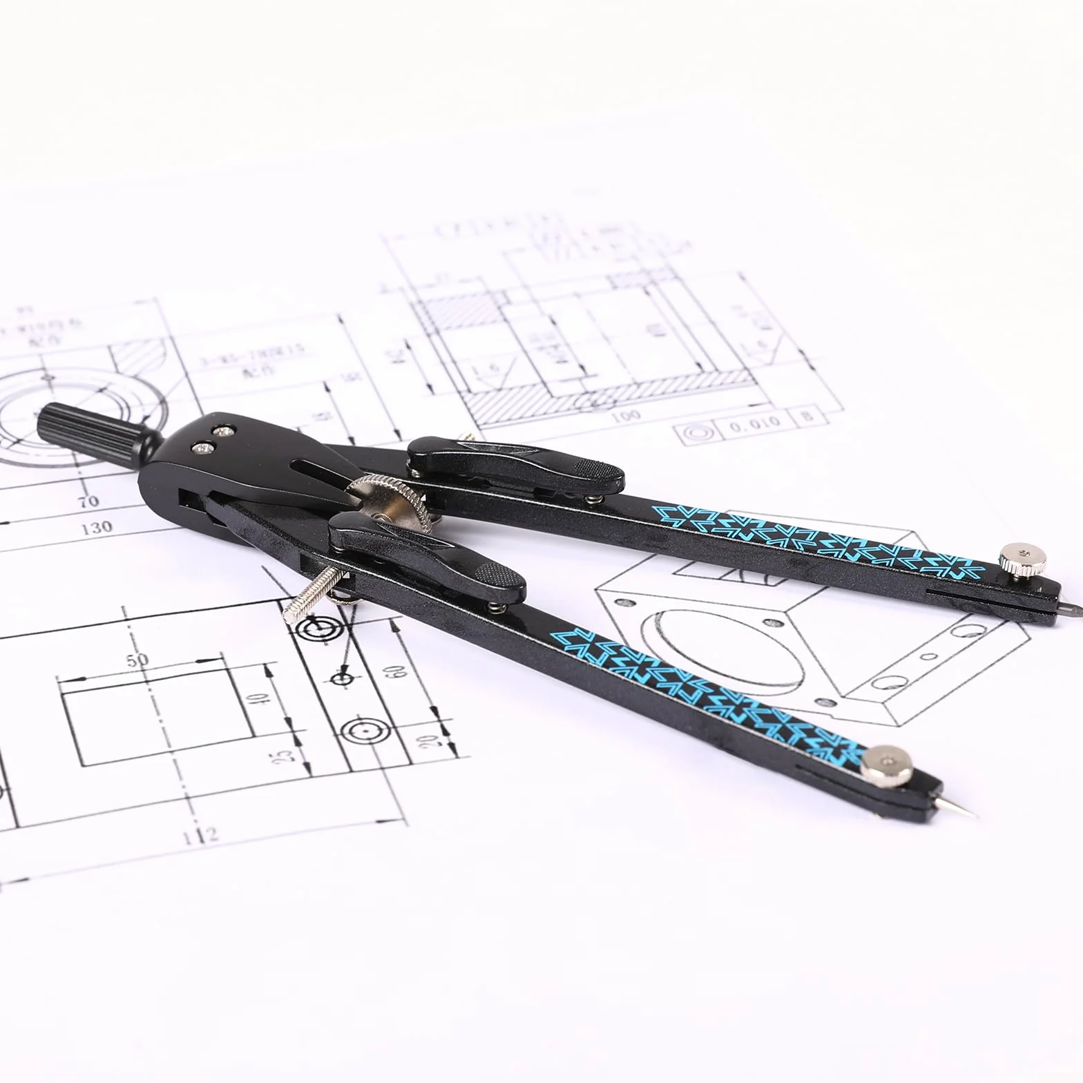 KEYROAD Compas en métal 1 pièce Multicolore Réglage rapide