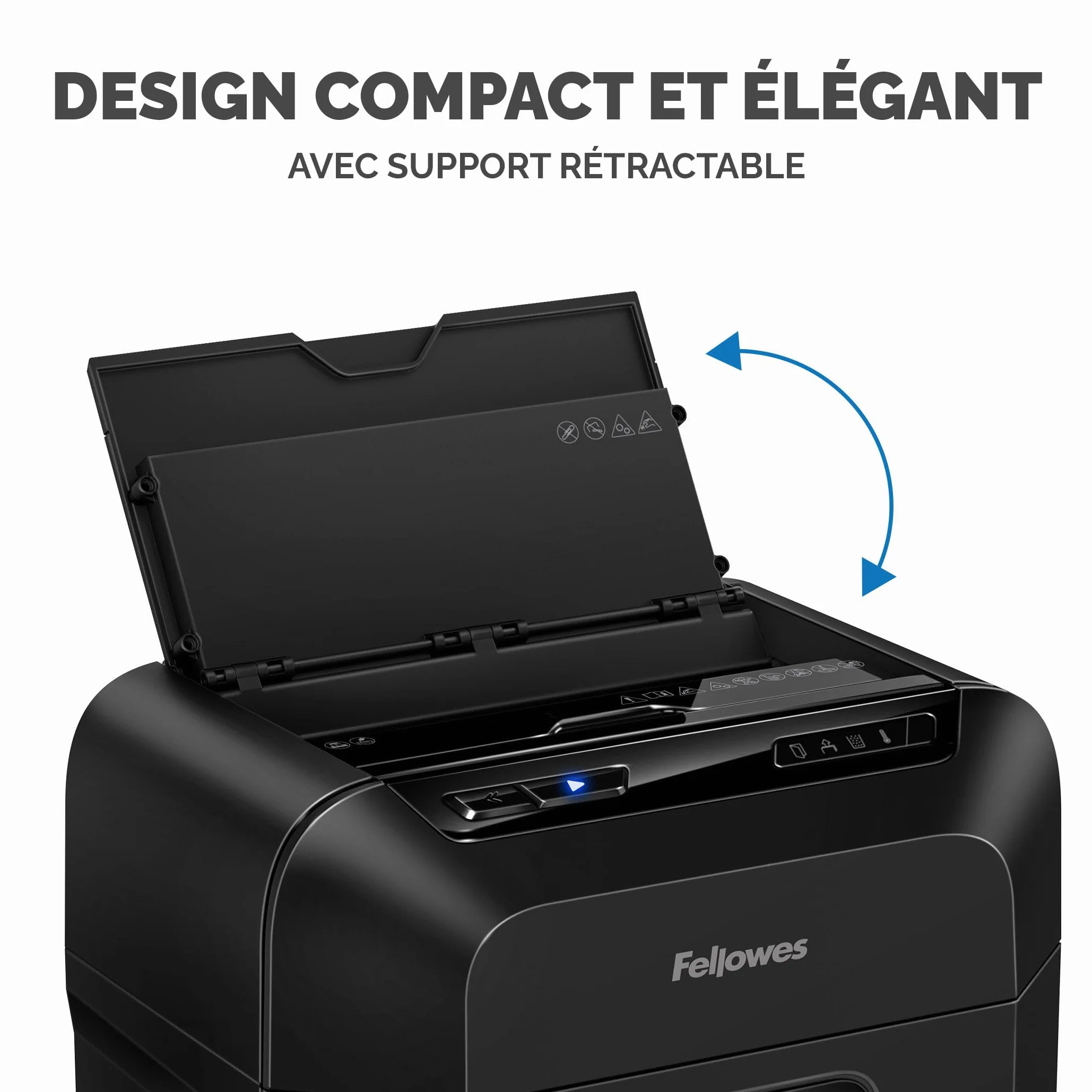 Fellowes Destructeur Hybride AutoMax 90M 90 Feuilles Automatique 9 Manuel P4 Sécurité 17 L Noir
