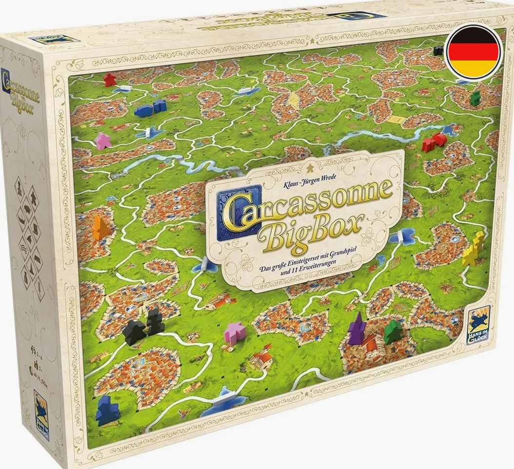 Hans im Glück, Carcassonne BigBox (édition 2025) - Jeu Familial - 2 à 6 Joueurs - 7 Ans et Plus - 35 Minutes - Allemand