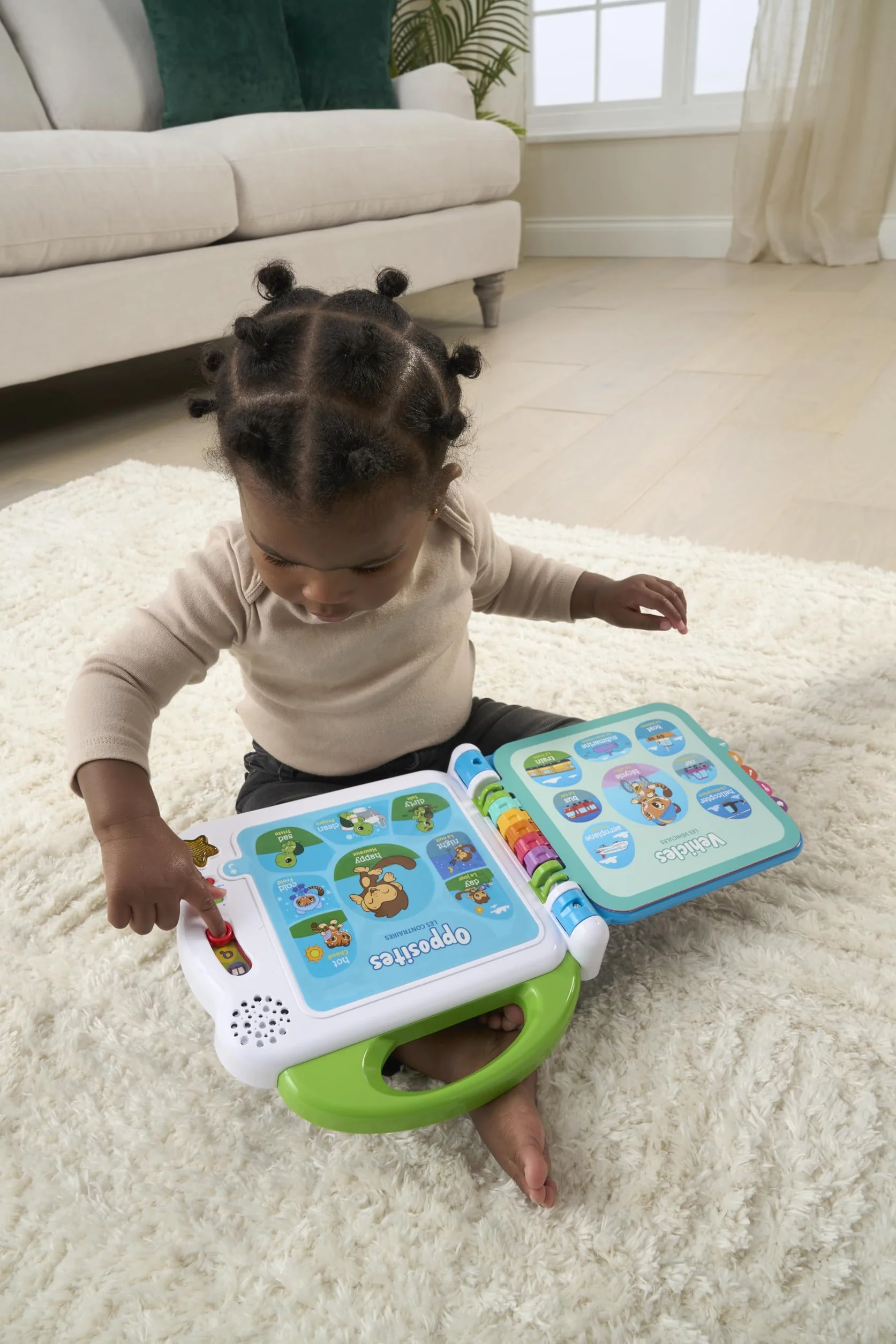 Leapfrog Learning Friends Livre de bébé de 100 Mots - Jouet éducatif interactif bilingue - Version Anglaise pour 1-4 Ans