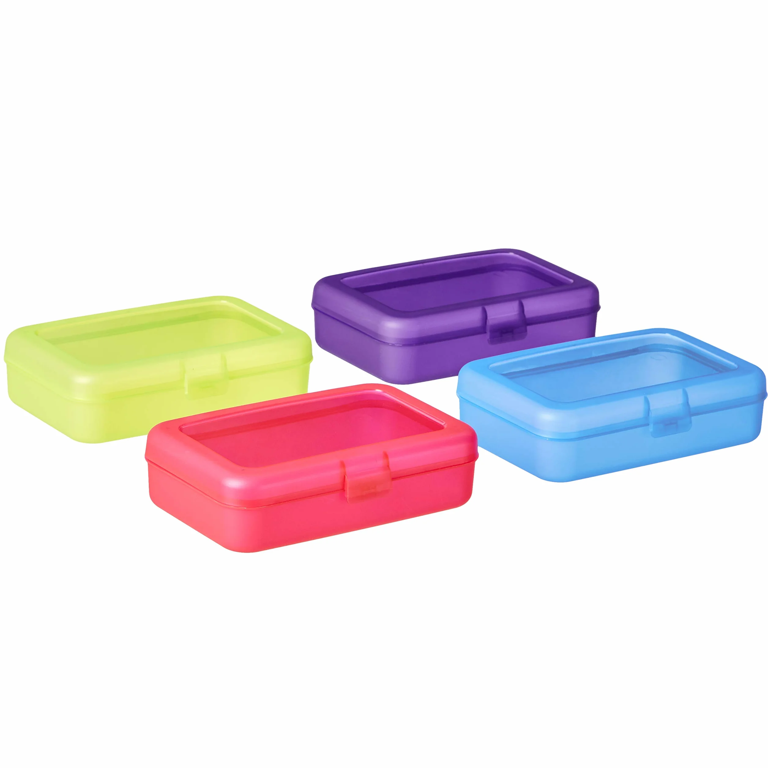 Amazon Basics Boîtes à crayons 4 pièces Multicolore