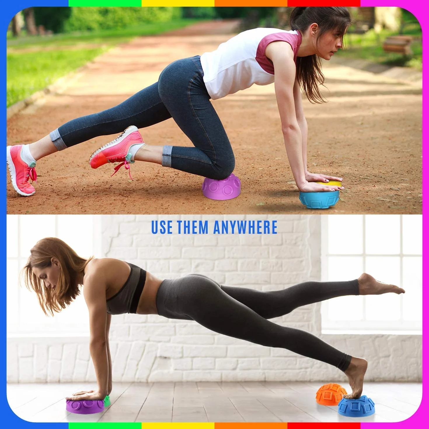 Yes4All Yoga Half Ball Balance Pods Fitness Machine Exercice avec Pompe