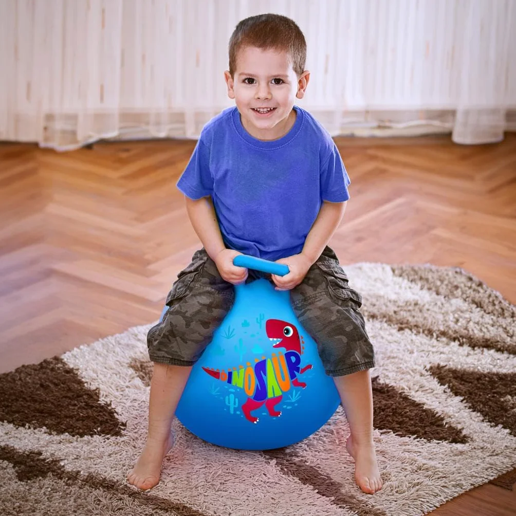 U&C Planet Ballon Sauteur 45 cm Enfant 3-8 Ans Plastique PVC épais résistant Jouet intérieur extérieur