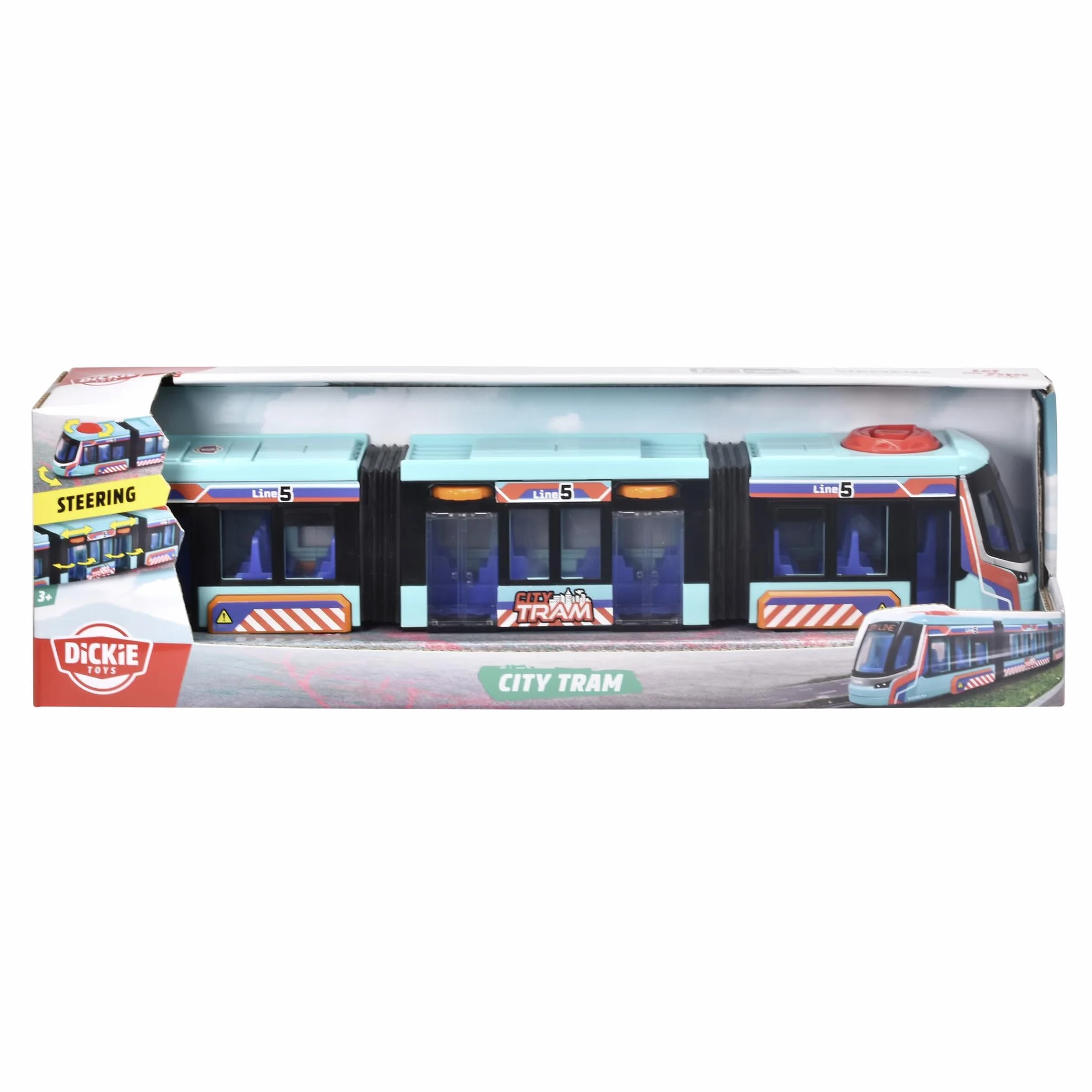 Dickie Tram Siemens Avenio Véhicule Roue Libre 42cm Jouet Enfant Portes Ouvrantes