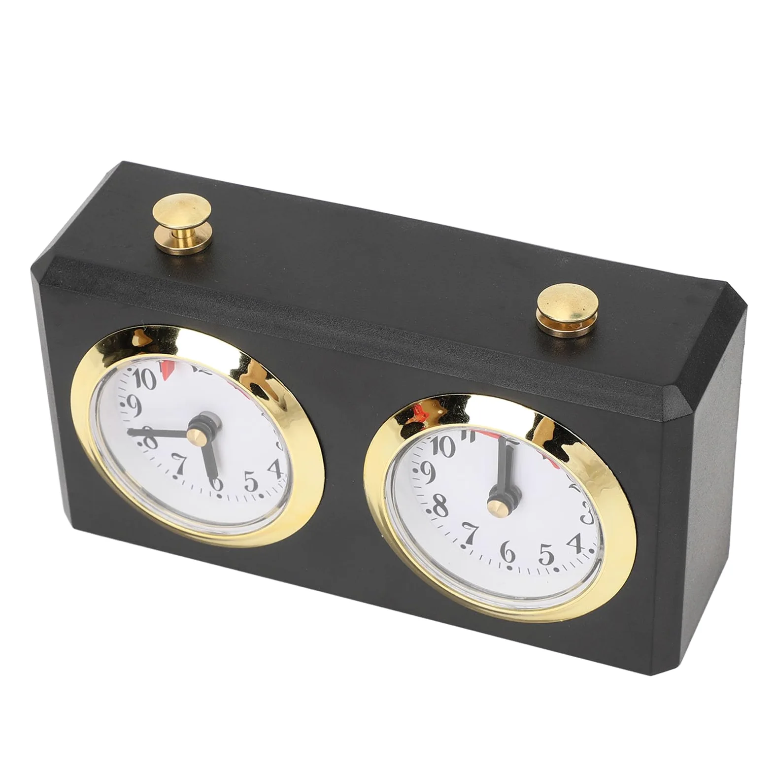 Pendule D'échecs Analogique Mécanique, Minuterie de Jeu de société, avec Fonction Compte à Rebours et Chronomètre pour échecs, échecs Chinois (Black)