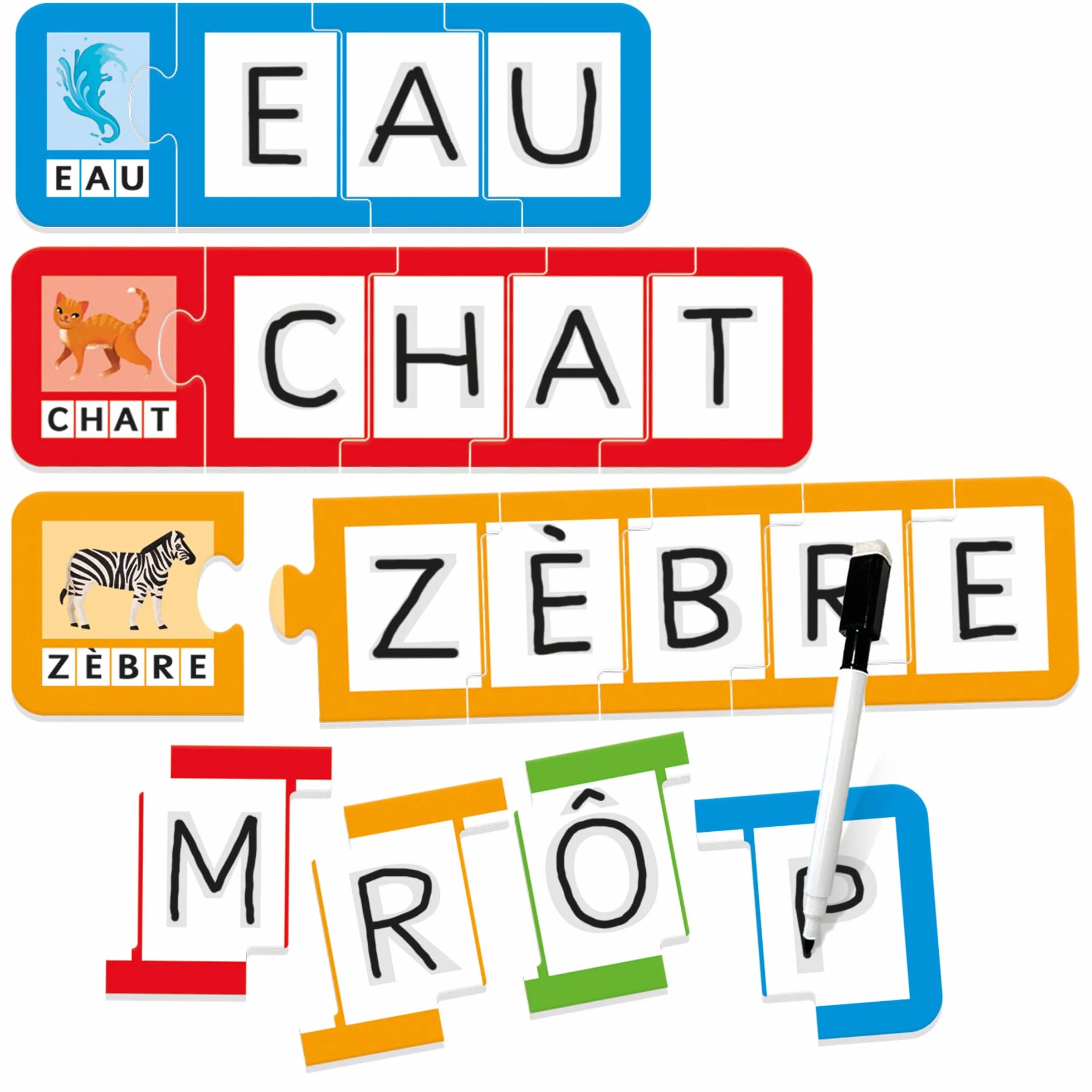 HEADU Lettres en Fête - Le Loto des Mots À Écrire Et Lire | Jeu Educatif 3-6 Ans, Made in Italy