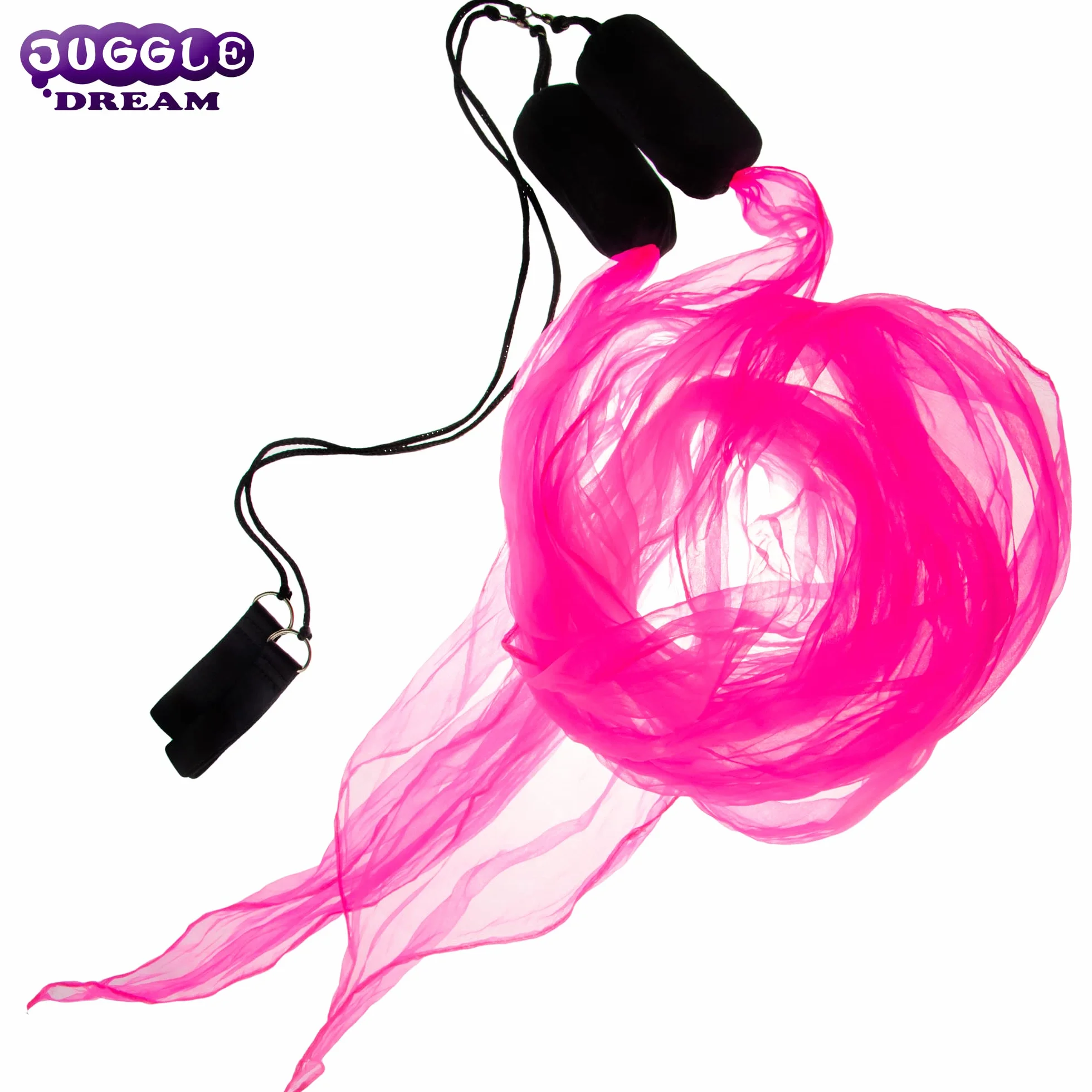 Juggle Dream Set di Scarf Bolas Flag Poi - Pratique de Jonglage - Soft-Pois - Spiral Pois Kit (Rose)