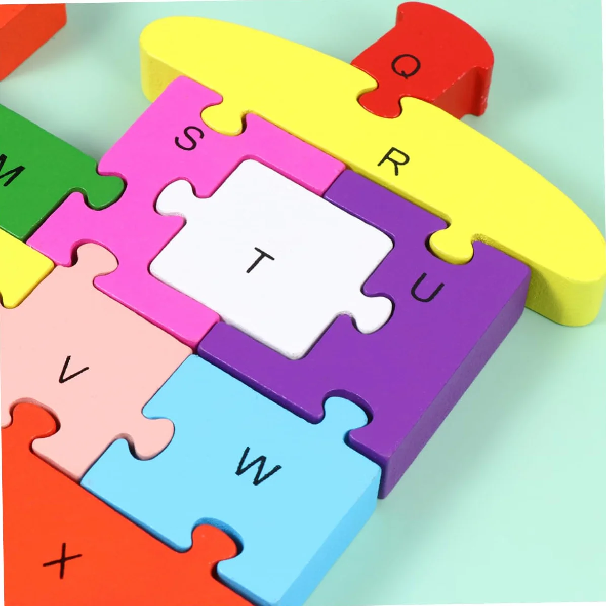 SUPVOX Puzzle Bois Alphabet Éducatif pour Enfant Cartoon Train