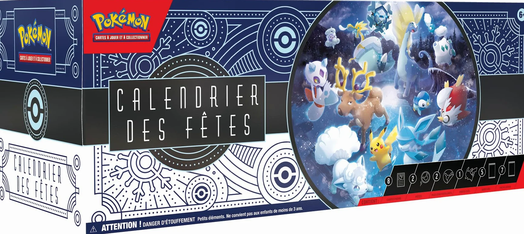 Pokémon - Calendrier des fêtes 2023 - Jeux de société - Cartes à jouer et à collectionner - A partir de 6 ans - Version française