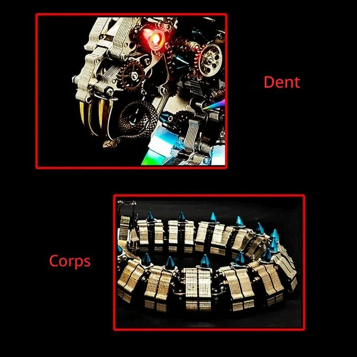 Metalkitor Puzzle 3D en métal pour adultes - Kit serpent cobra - Ornements DIY - Assemblage artisanal - Décoration chambre (1 000+ pièces)