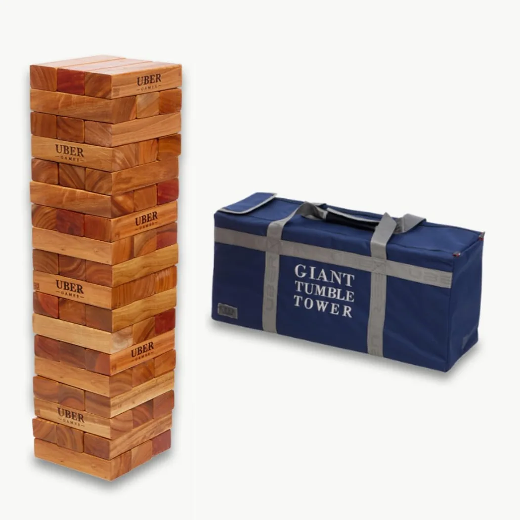 Tour mobile en bois dur XXL jusqu'à 250 cm – Jeu de tour empilable : le bois le plus dur du marché – 100 % écologique en Inde – Jumbo