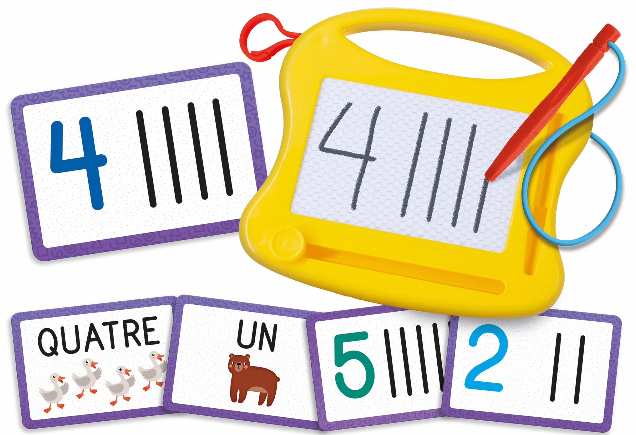 Lisciani CAROTINA Exercices Amusants Chiffres ET Animaux Jeu Apprendre Chiffres Enfants 3 Ans Ardoise Effaçable