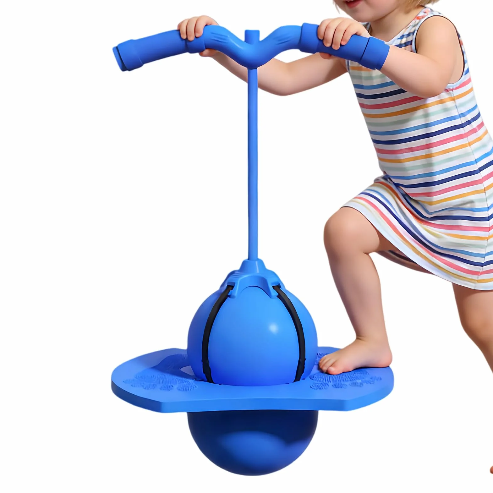 Ballon D'équilibre Élastique Antidérapant avec Poignée pour Adultes Planche de Fitness Intérieur Extérieur