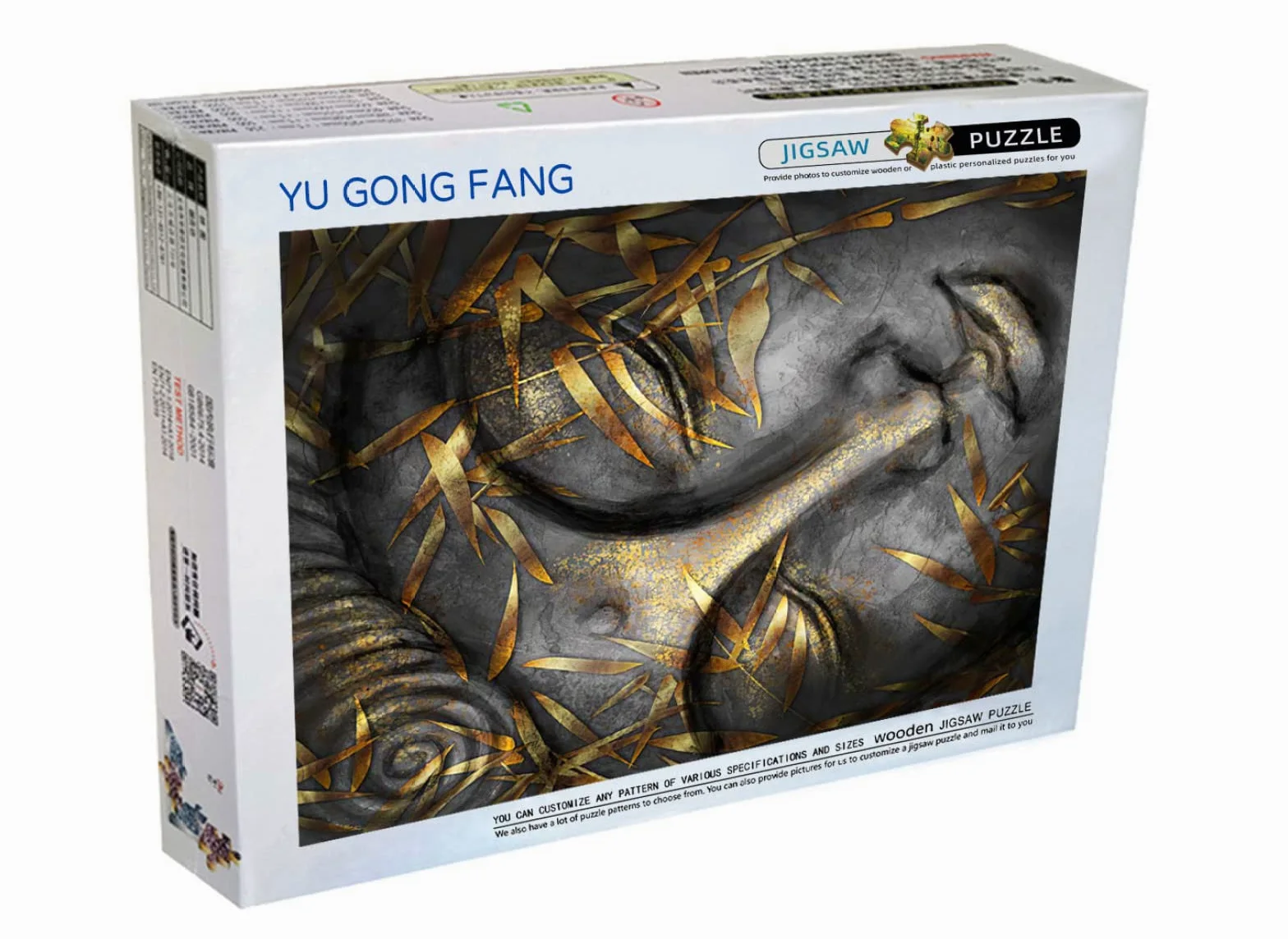 Adulte 3000 pièces Puzzle en Bois Feuilles Bouddha Visage qualité Puzzle Enfants Adultes Jouets
