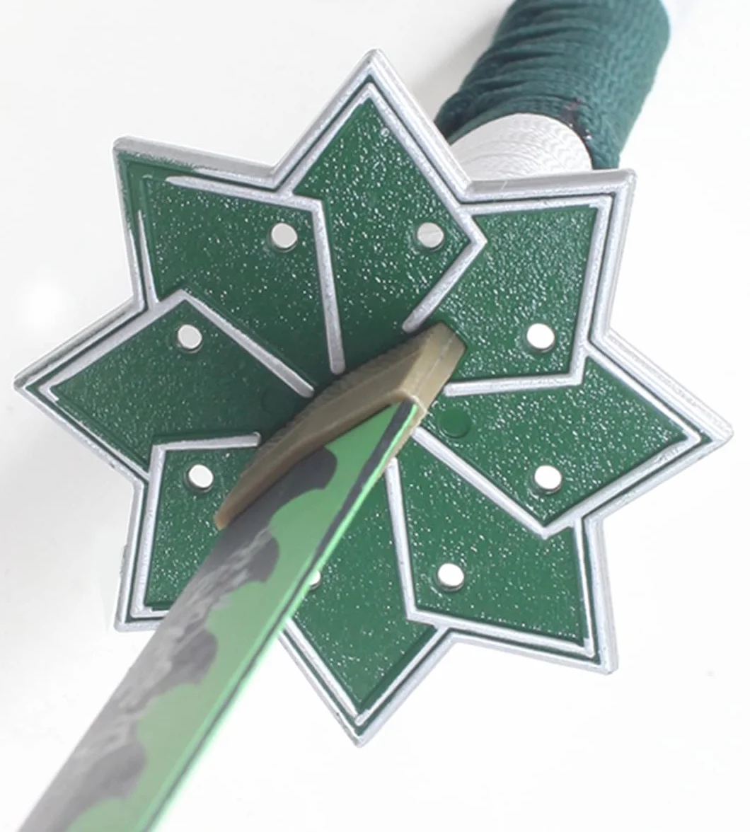 Katana Demon Slayer Sabre Sanemi Shinazugawa Lame en Bois Epee Kimetsu No Yaiba Cosplay