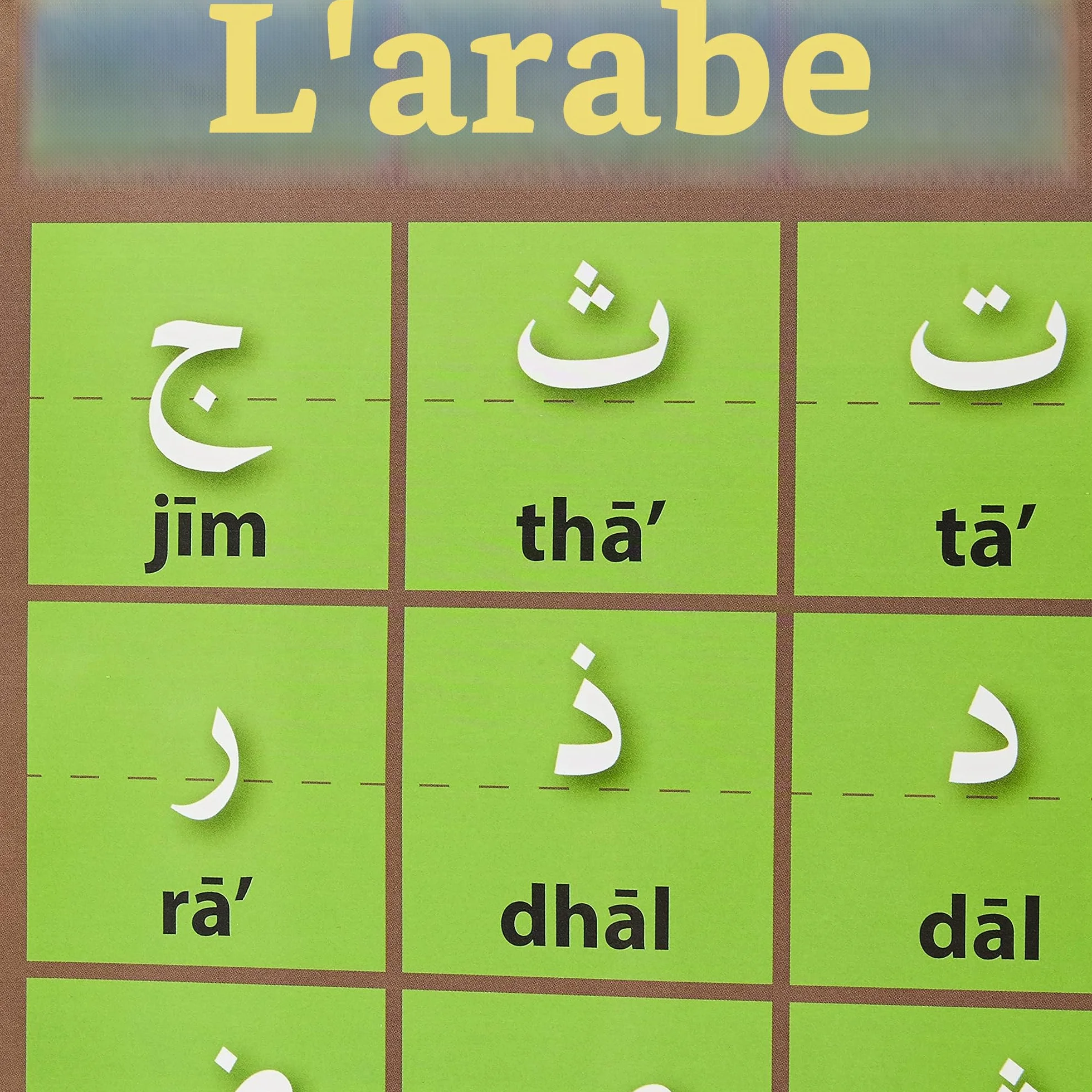 Affiche éducative alphabet arabe
