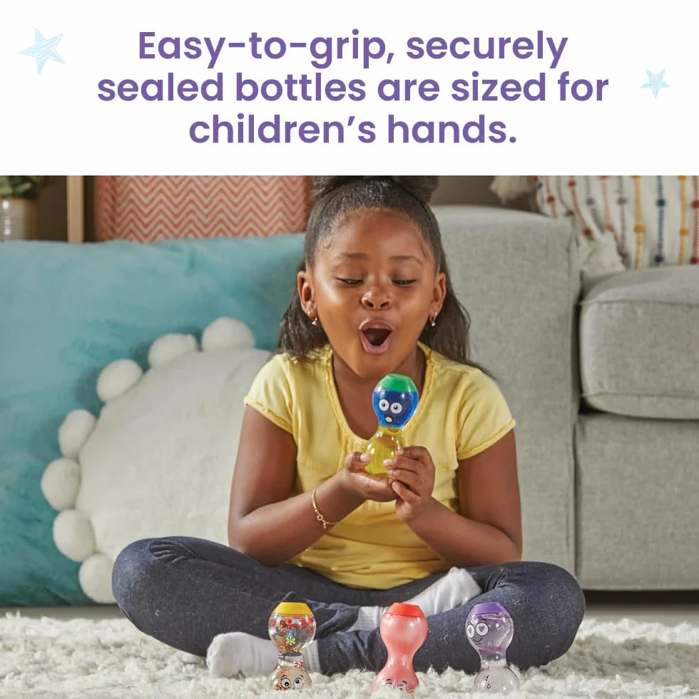 Learning Resources 4 Bouteilles Sensorielles Émotions Montessori Autisme Jeux Enfant 3 4 5 Ans