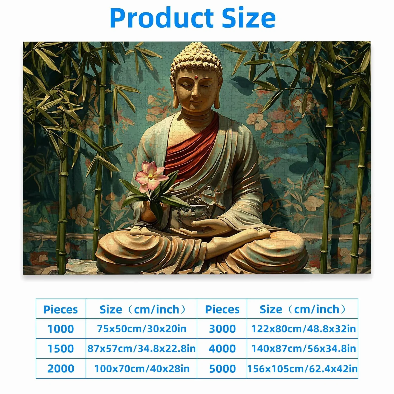 Puzzle Zen 2000 Pièces Adultes, Puzzle 2000 Pièces pour Adultes et Enfants à Partir de 14 Ans, Statue Puzzles Bois de Qualité Supérieure avec Une Boîte d'emballage Exquise, Cadeau Femme/Homme, -2011