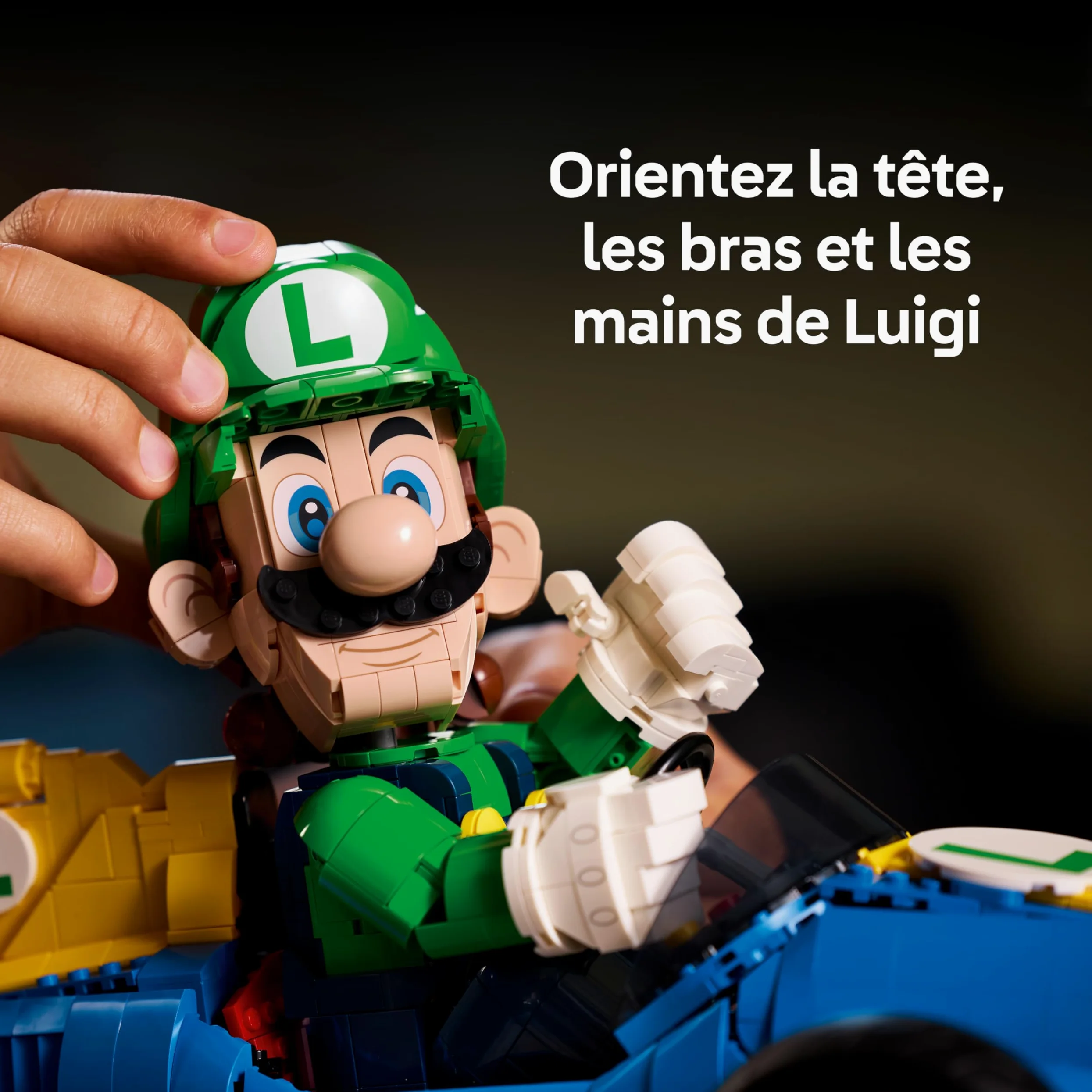 LEGO Mario Kart : Luigi et Proto 8 - Maquette de Voiture pour Adulte - Figurine de Personnage Nintendo à Exposer - Décoration & Set Gaming Collector - Idée Cadeau pour Fan du Jeu Vidéo 72050