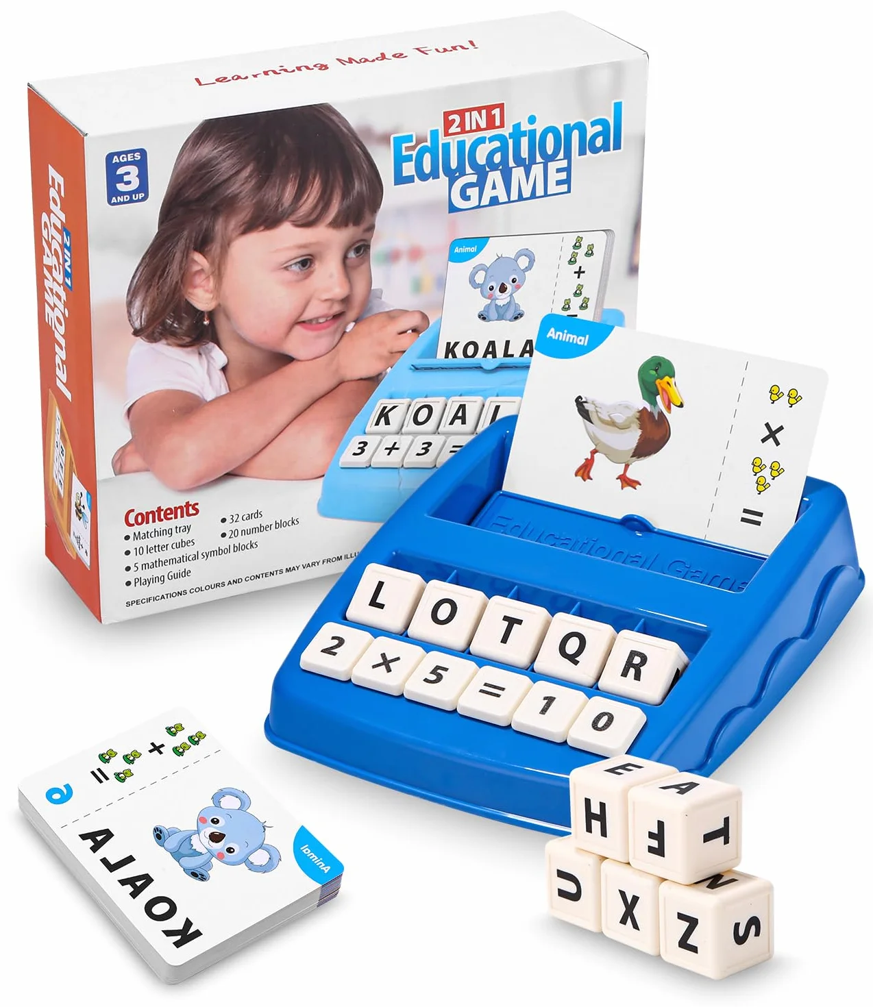 Jeux Educatif 3-8 Ans Cadeau Enfant Apprendre a Lire Lettre Scrabble