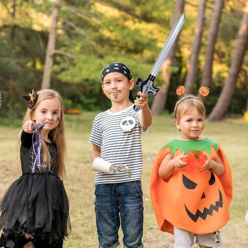 Paquet de 8 Couteaux de Pirate Gonflables, Épée de Pirate, Ballons pour Fête Cosplay Halloween