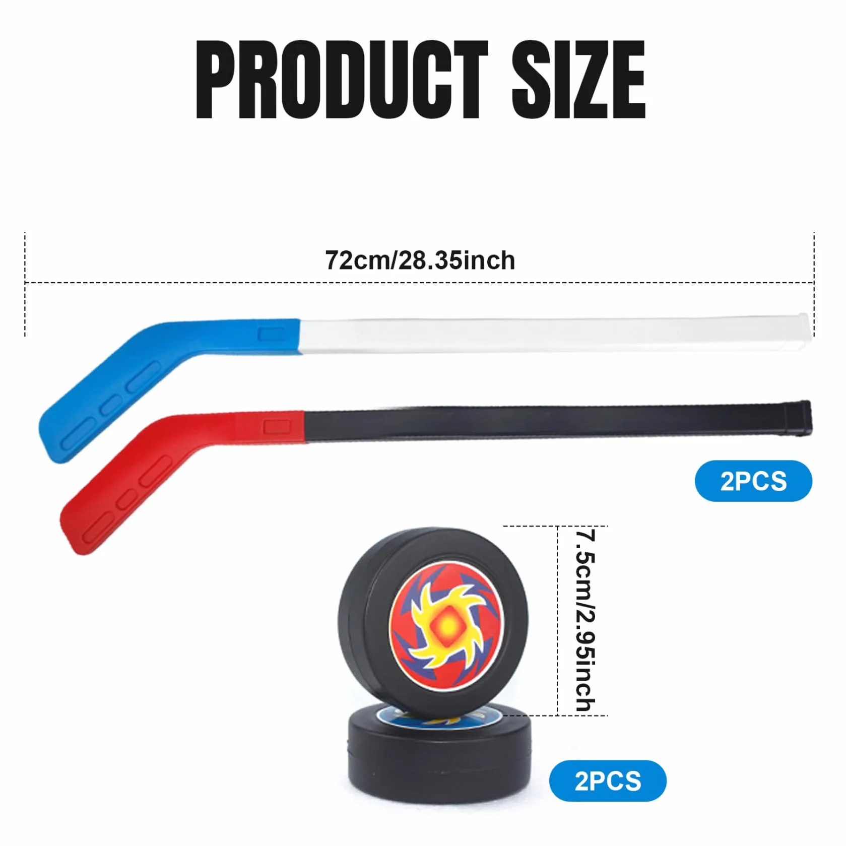 Ensemble de Hockey pour Enfants PP avec 2 Bâtons et 2 Balles