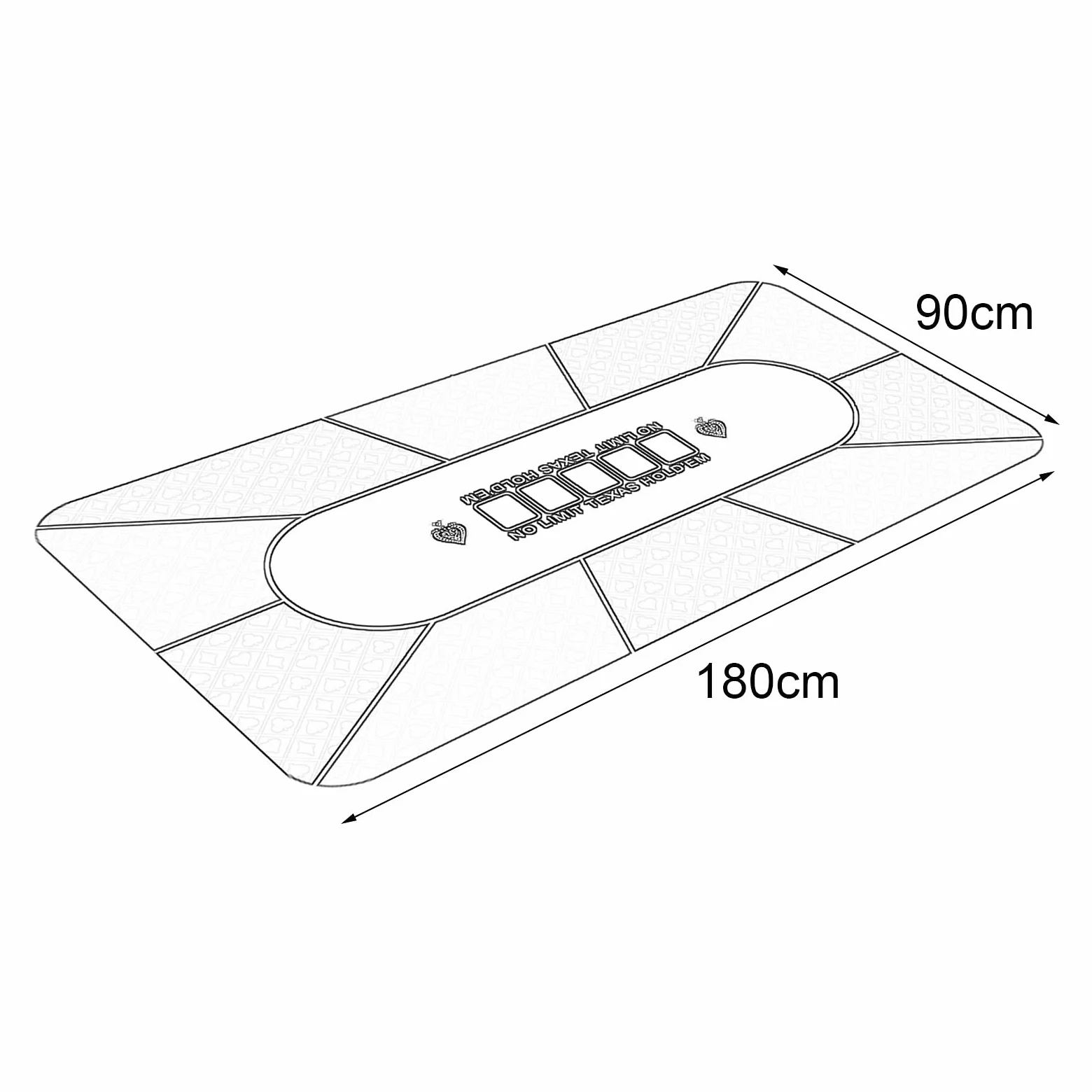 Tapis de Poker Professionnel 120 x 60 cm/120 x 60 cm | Sac de Transport Inclus | Tapis Poker Texas Holdem | Plateau de Poker | Antidérapant | Table de Poker Pliable Tapis de Cartes