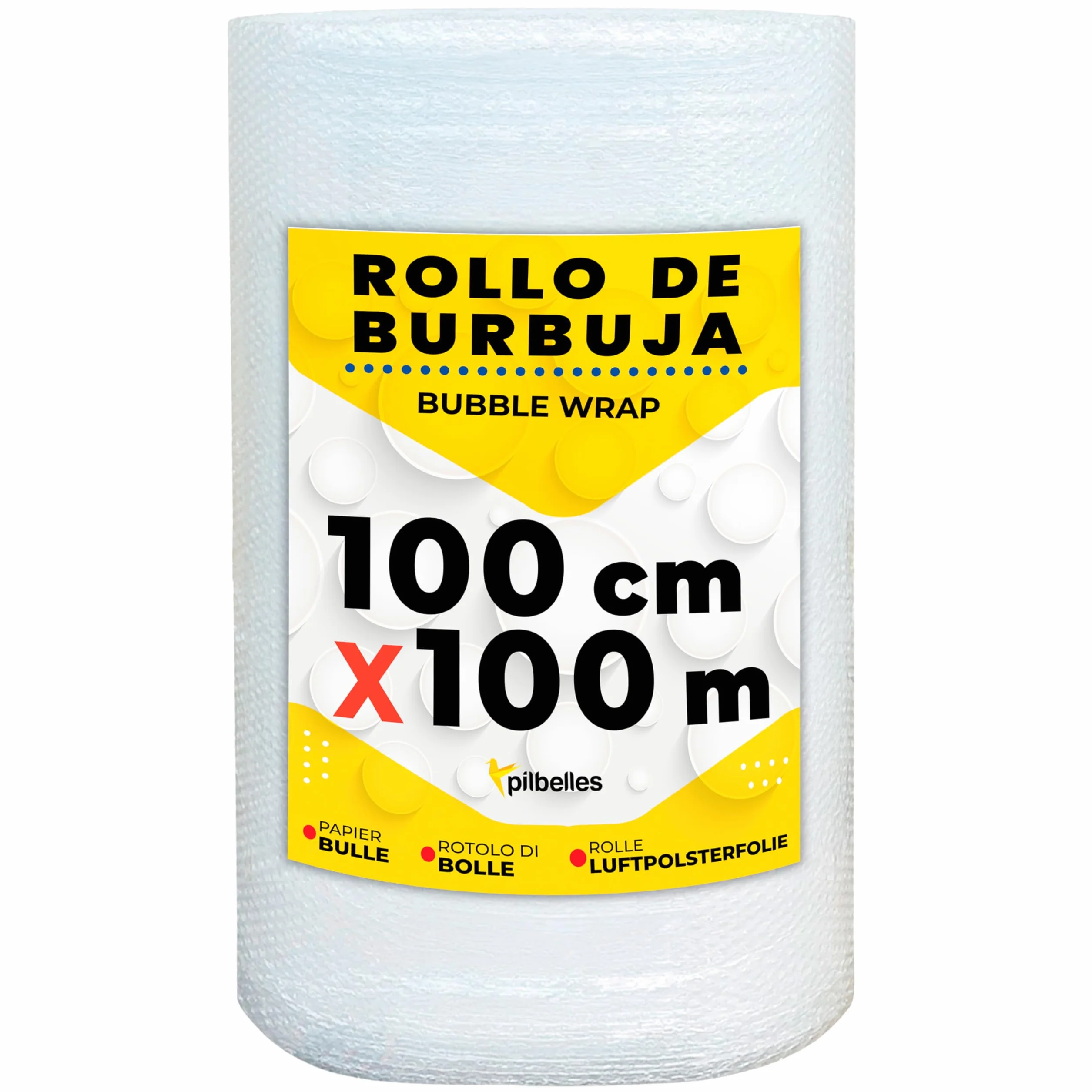 MUNTRADE Rouleau de papier bulle 100 cm x 100 m pour emballage et protection