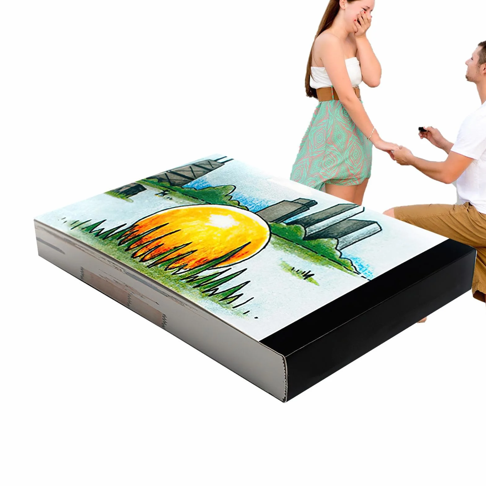 Livre Flipss Cartoon avec un trou - Cachez votre bague, exprimez votre amour - 126 pages, demande et confession, cadeau