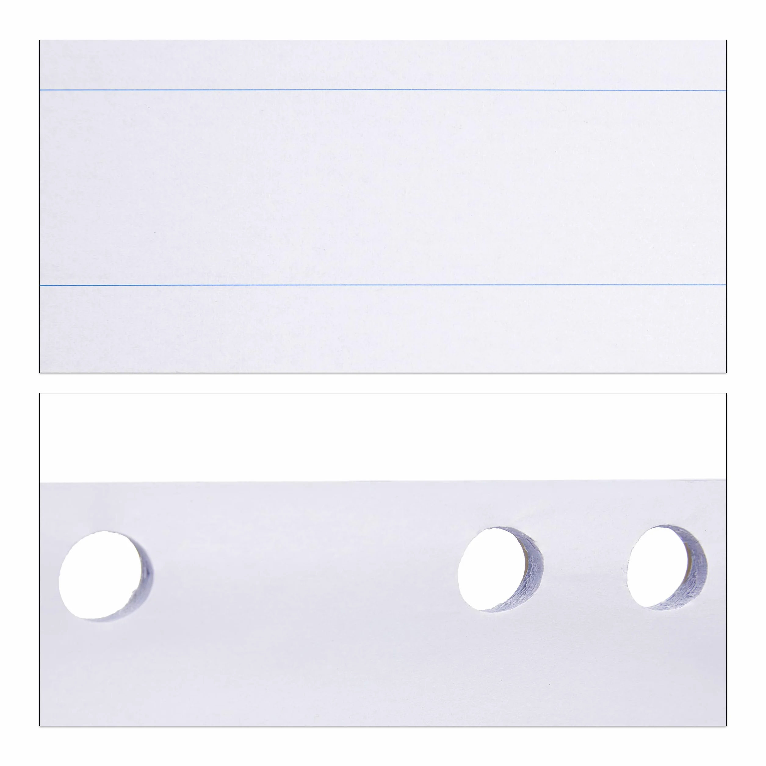 Relaxdays Papier de Présentation Rouleau Pages à Lignes 50 Feuilles 60 g/m² 6 Perforation 57,5x81 cm Blanc