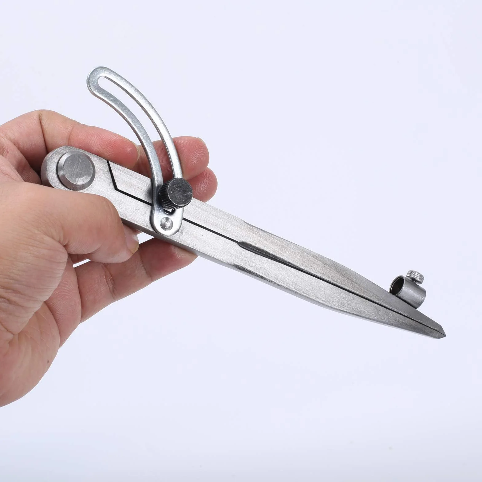 Compas de Mesure en Acier Professionnel avec Pointe au Carbone pour Charpentier