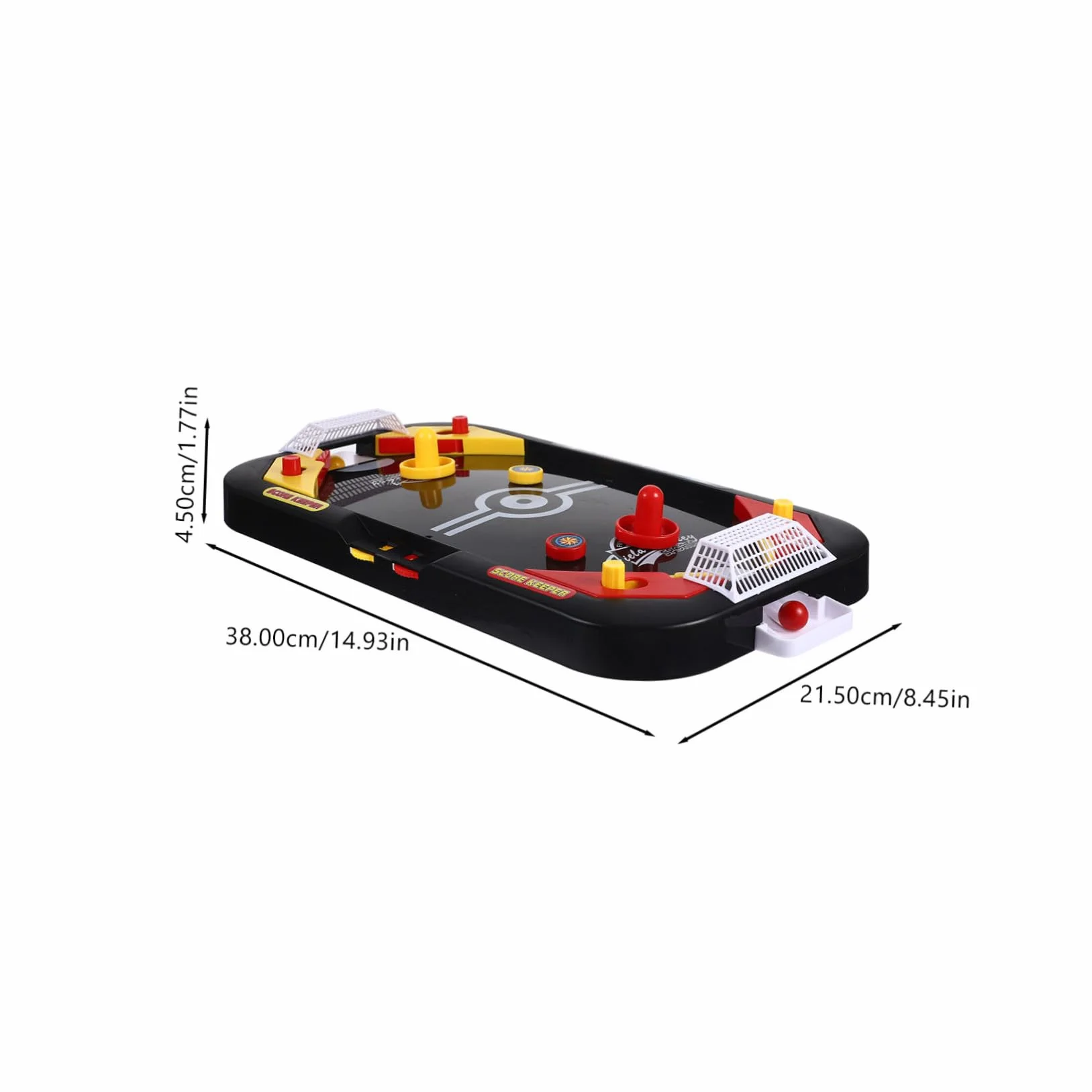 SUPVOX Jeu de Hockey sur Glace de Table Éducatif Mini Compétition 2 Joueurs Plastique Noir