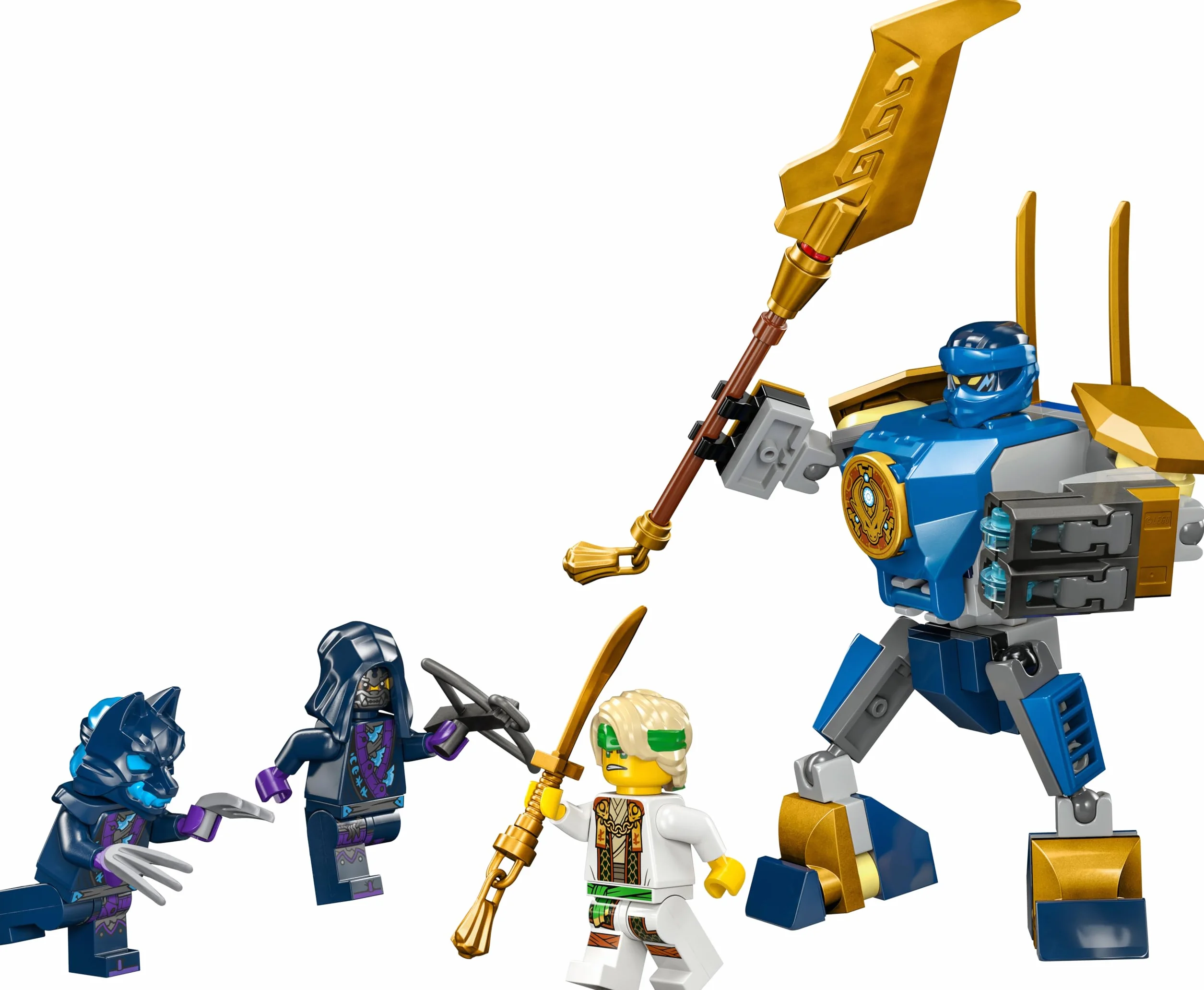 LEGO Ninjago Pack de Combat Robot de Jay Jouet Ninja Figurines Jay Mini-Katana Robots Cadeau Enfants 6 Ans 71805
