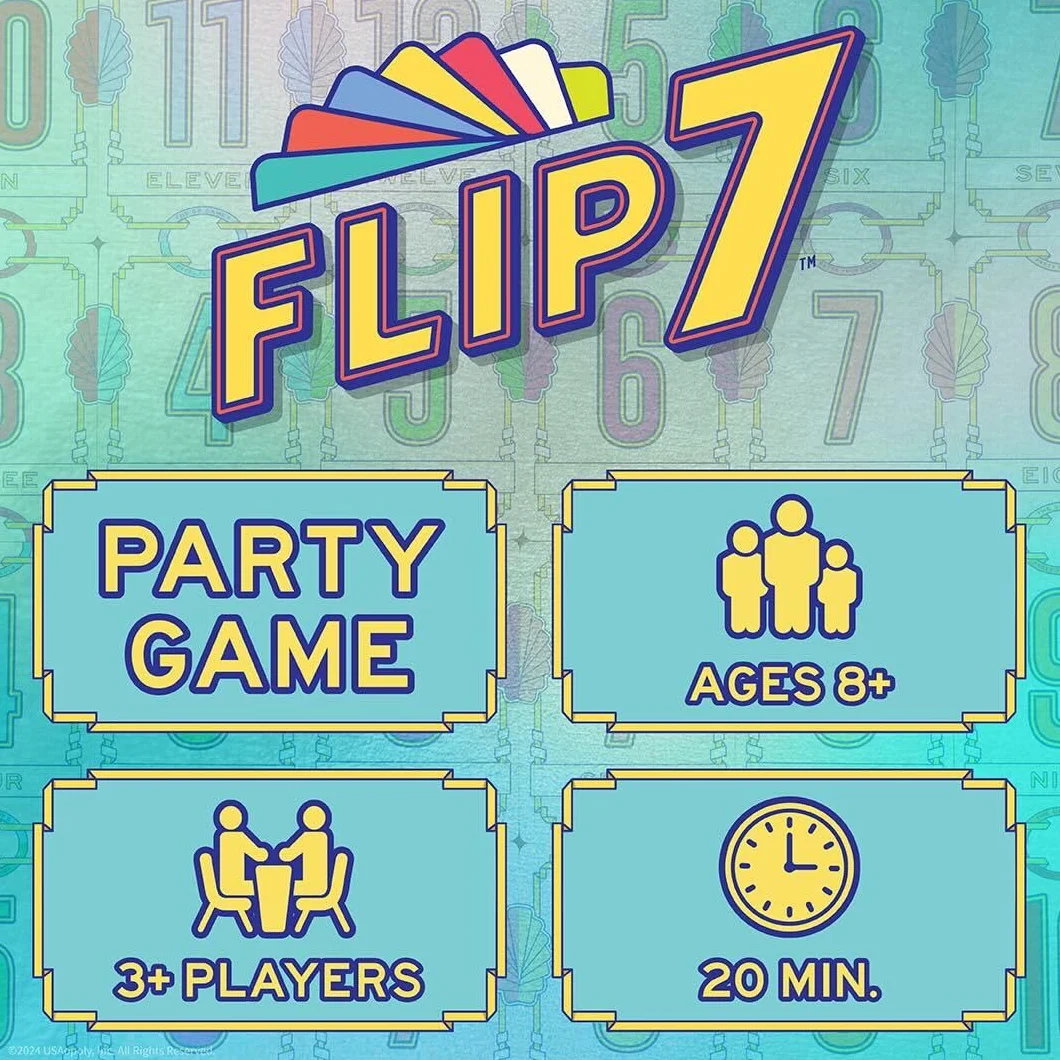 Flip 7™ Jeu de Cartes Familial Chance et Stratégie 94 Cartes Édition Compacte