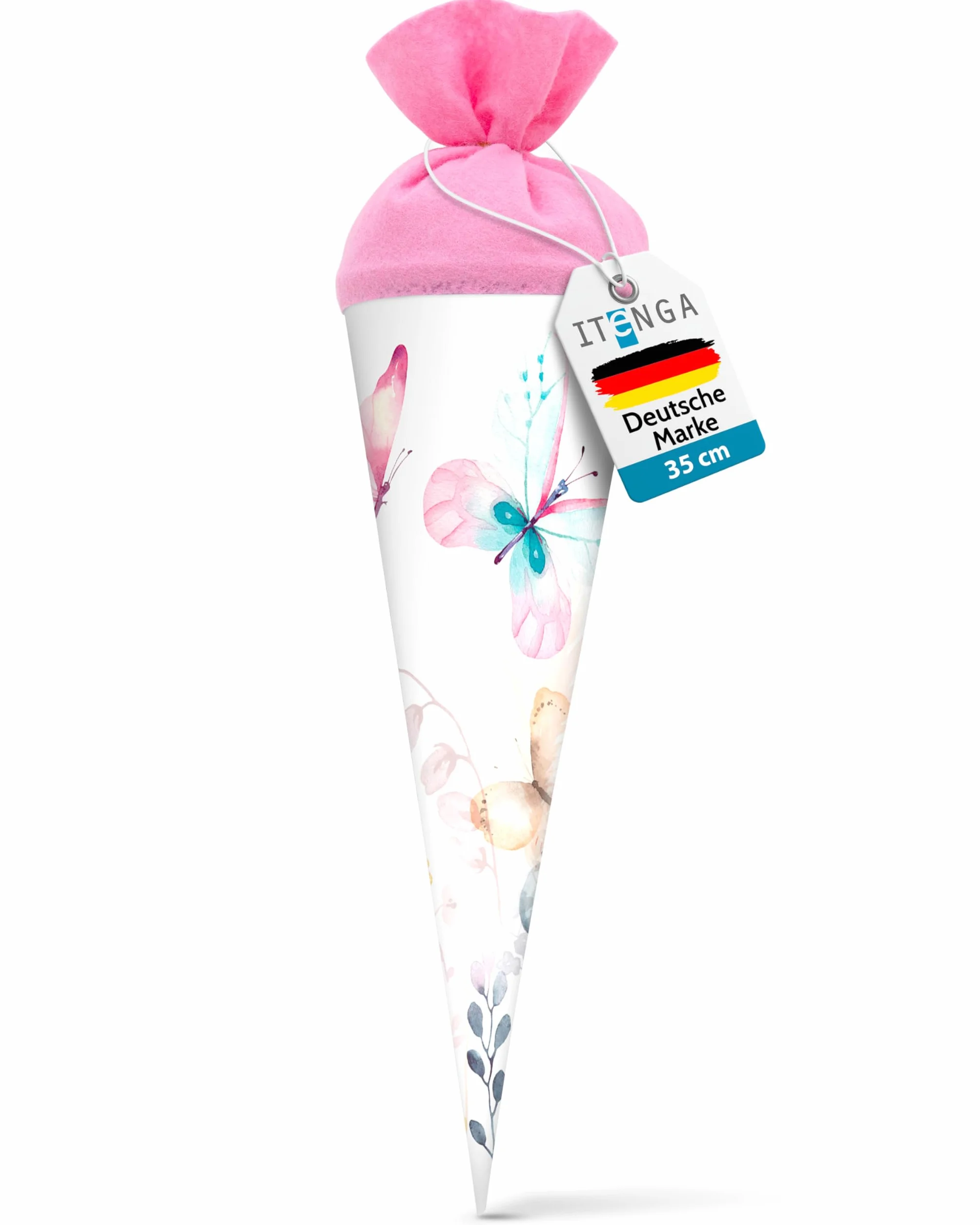 itenga Pochette surprise 35 cm Papillon fermeture en feutre sac cadeau rentrée classes