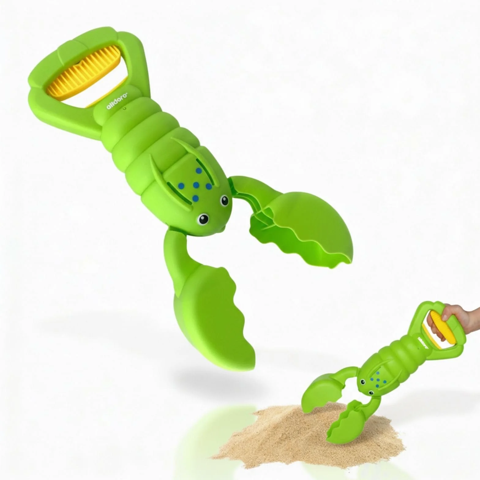 Alldoro 60179 Pince à Sable Homard Vert Jouet de Sable pour Enfants 34 cm