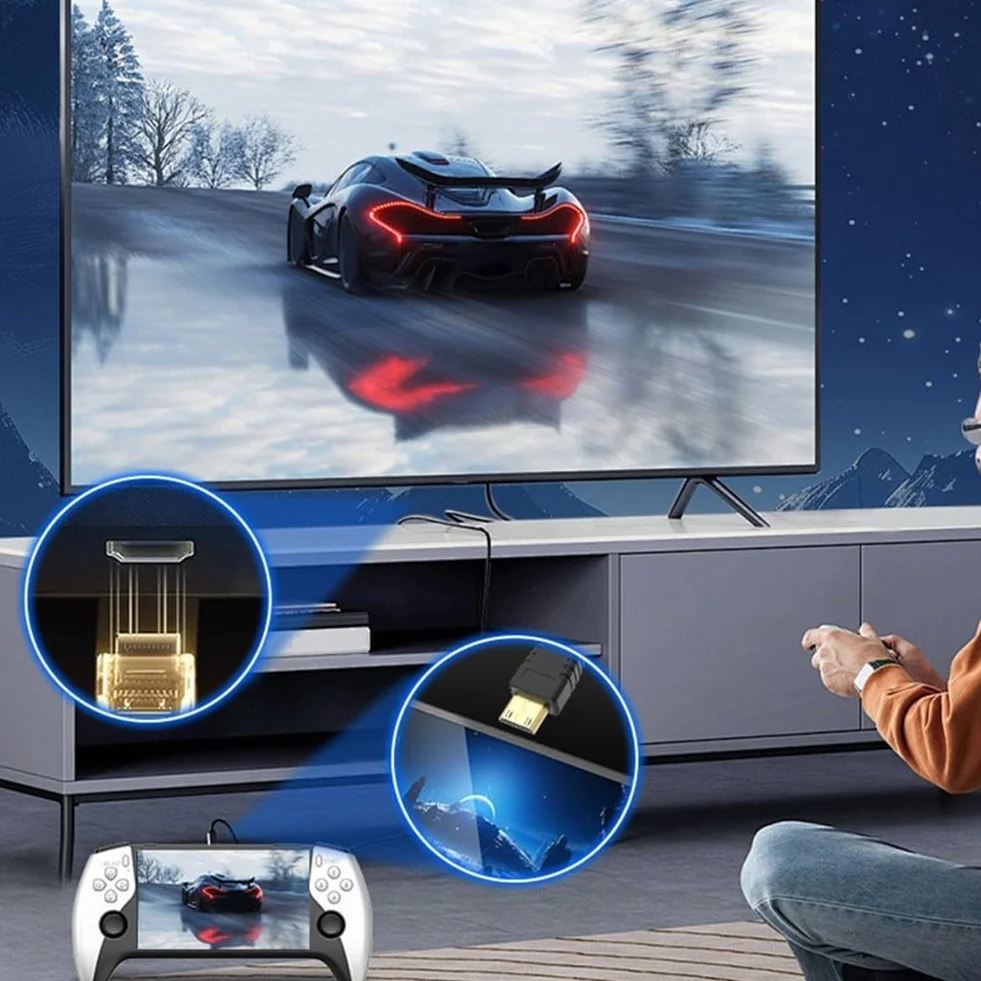 Console de jeu portable rétro SF3500, écran IPS 5,5", 14 émulateurs, connexion TV, 64 Go extensible