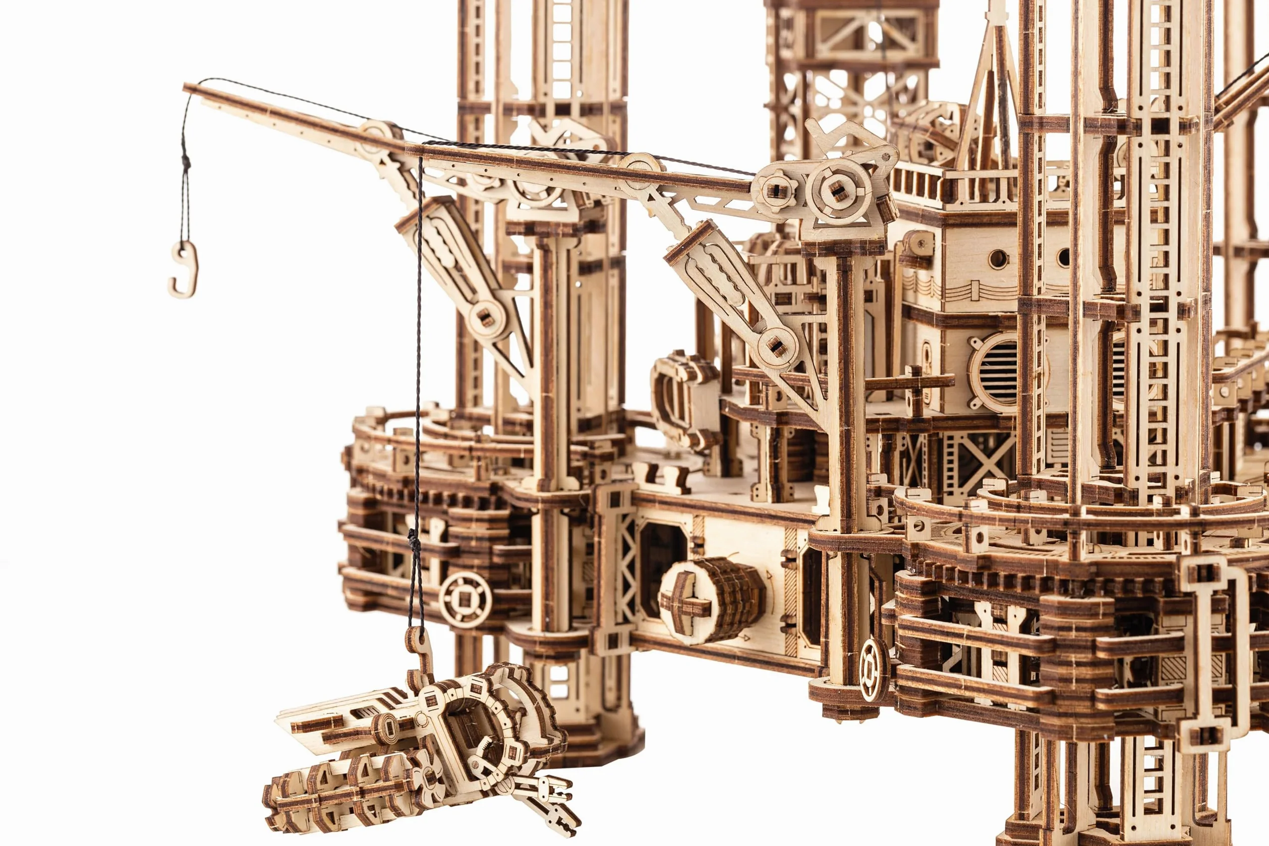 Wood Trick Offshore Rig Interactive Puzzle 3D en Bois pour Adultes à Construire