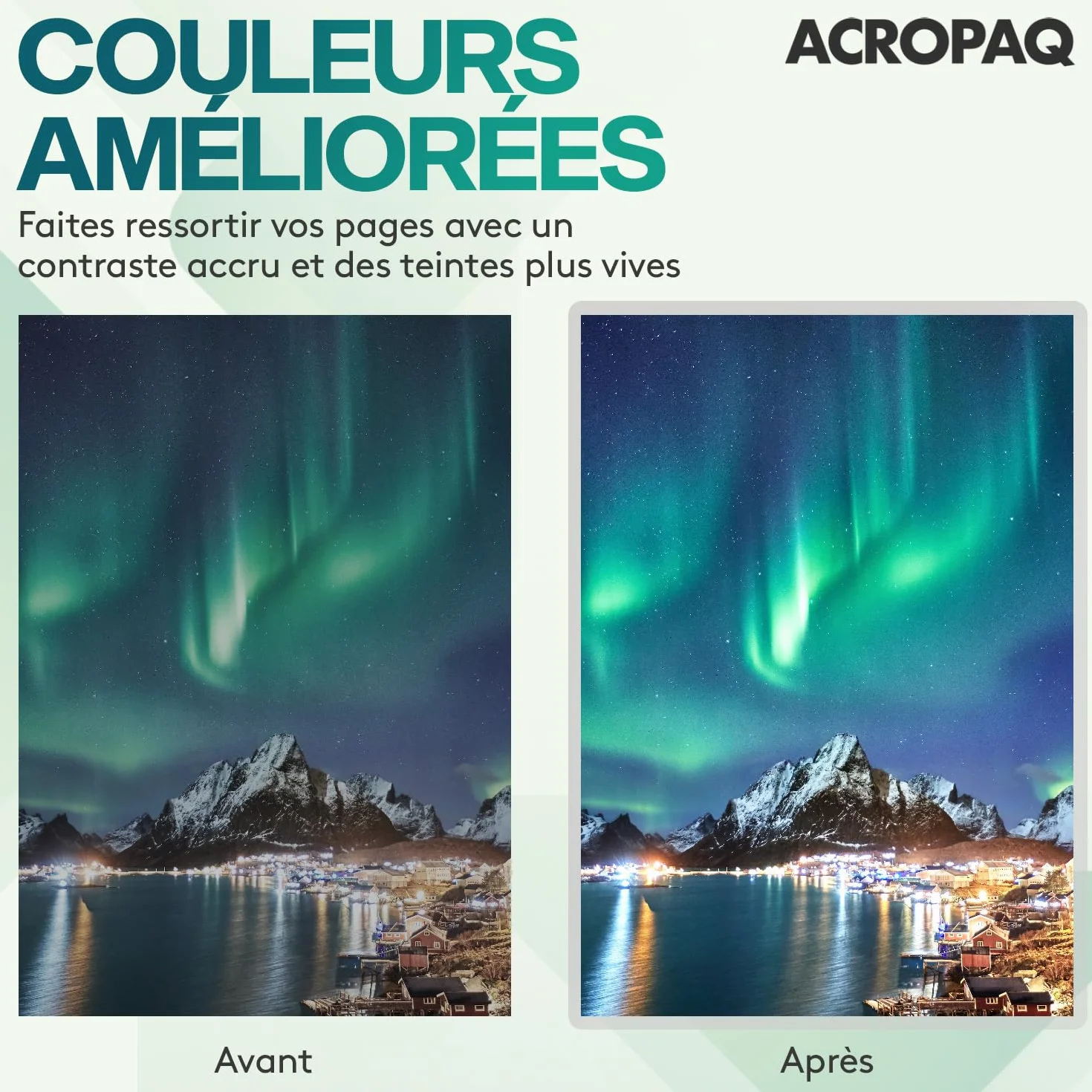 ACROPAQ Pochettes de plastification A4 mat 100 micron Anti-reflets Coins arrondis - Pack de 100