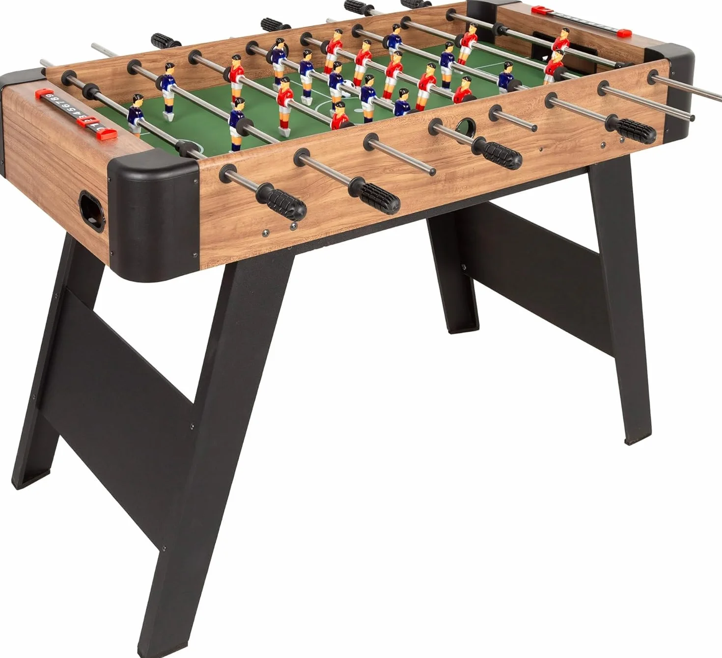 ColorBaby 85432 CB Games Baby-Foot pour Enfants et Adultes, en Bois de hêtre résistant, Pieds métalliques, marqueurs manuels, 2-4 Joueurs, 121 x 61 x 81 cm, Baby-Foot, Jeux de Football pour Enfant,