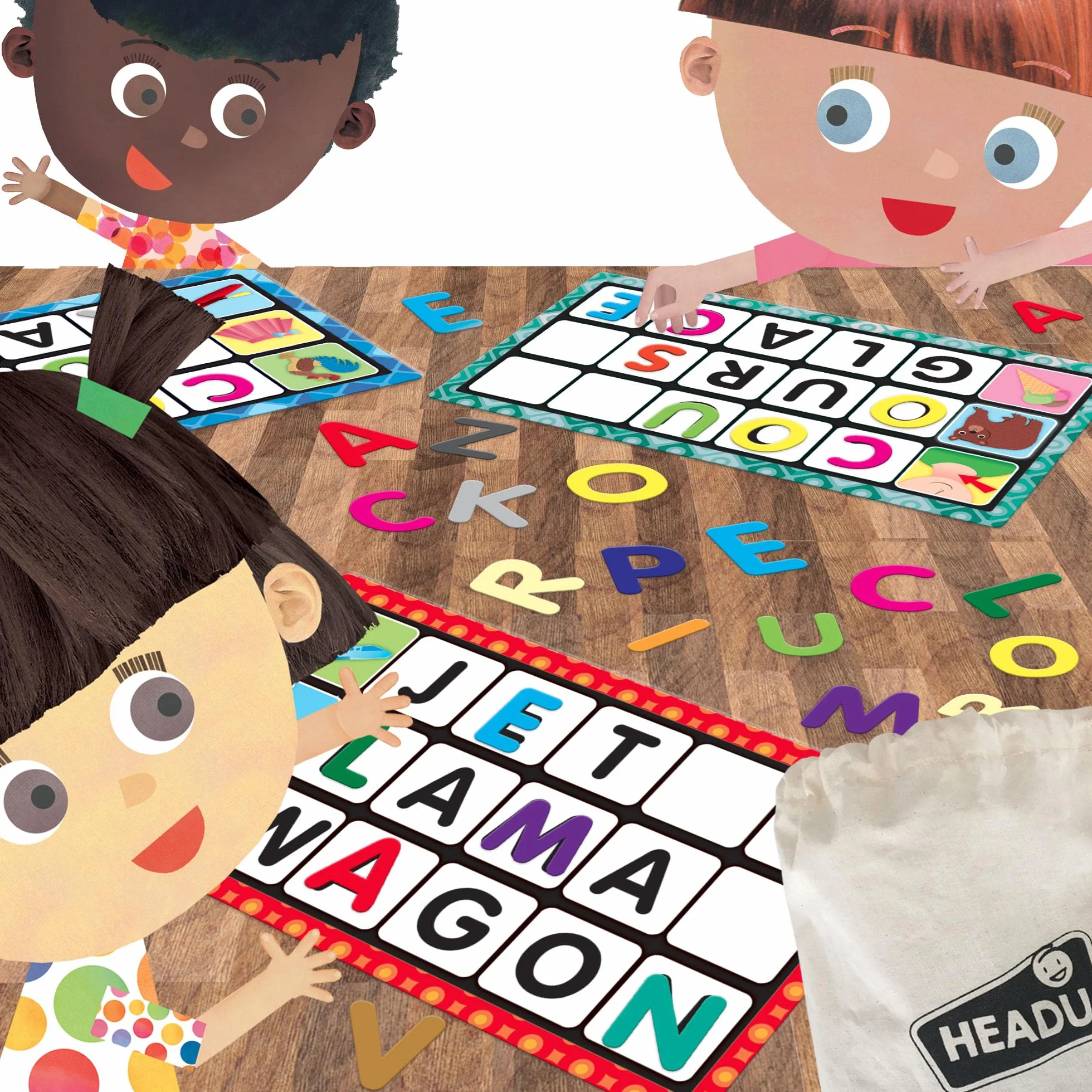Headu Lettres Et Mots Montessori - Jeu Educatif Loto Tactile pour Apprendre À Lire Et Écrire 2 6 Ans Cadeau Enfants