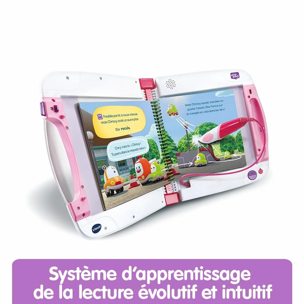 VTech MagiBook Starter Pack Rose, Lecteur Interactif de Livres Éducatifs, Système d'apprentissage Tactile, Cadeau Enfant 2-8 Ans